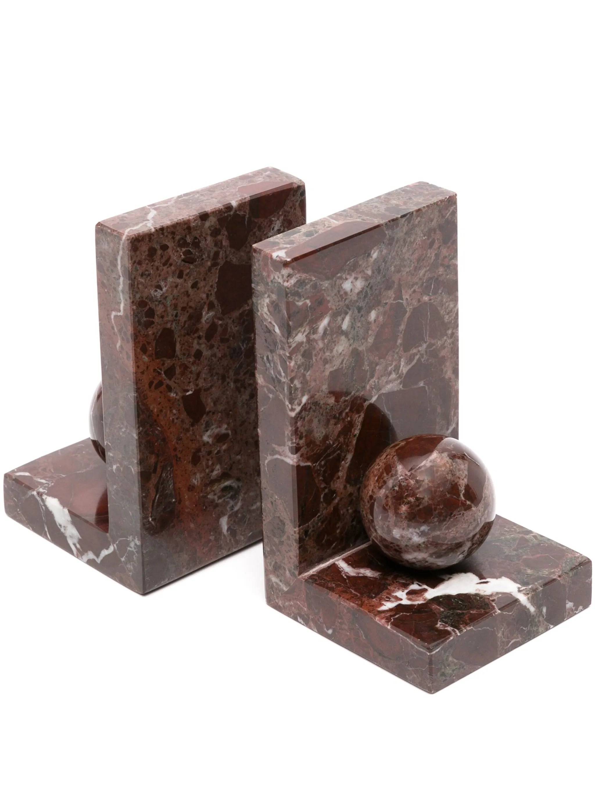 sphere-detail marbled bookends