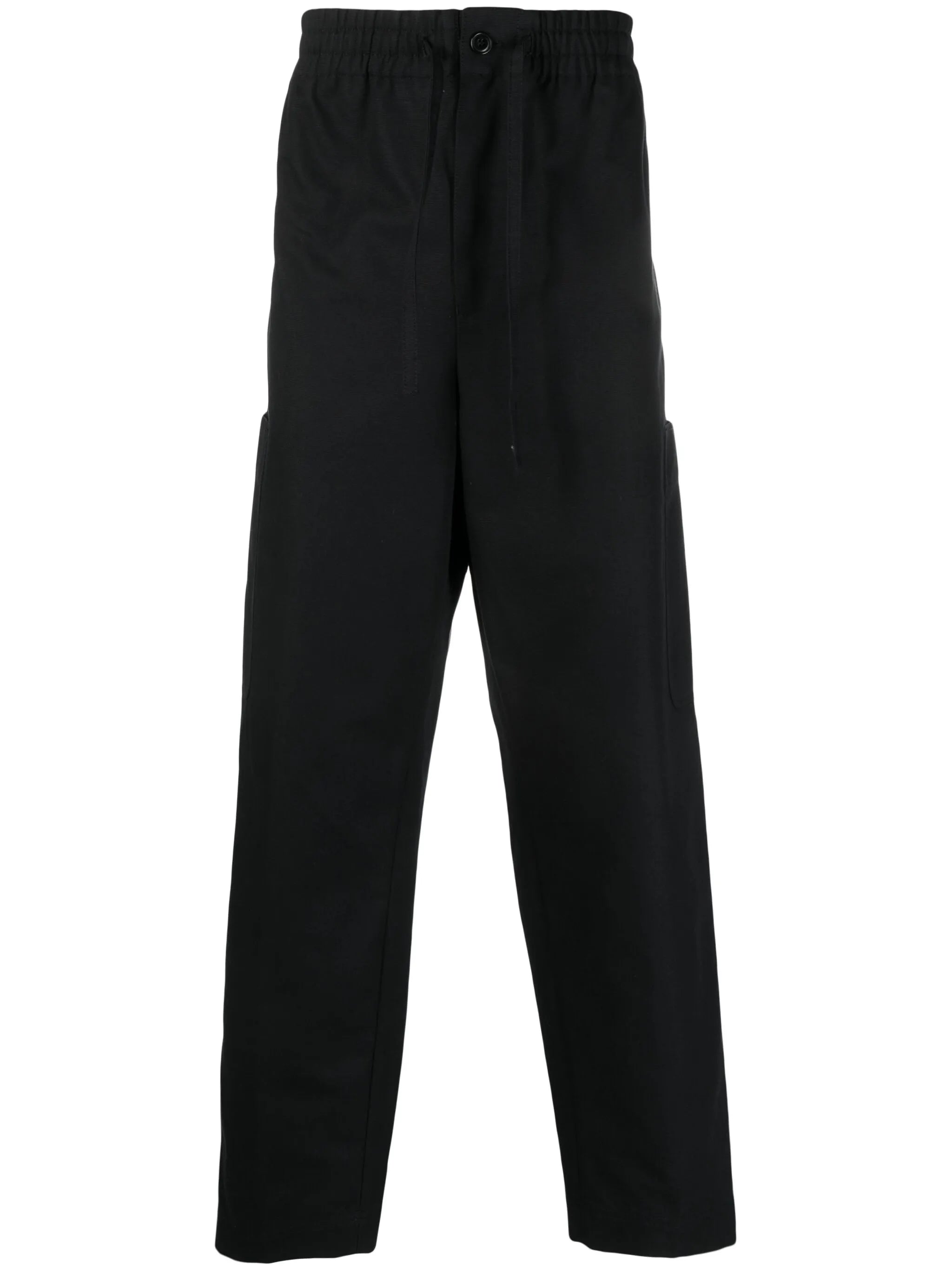 drawstring wide leg trousers