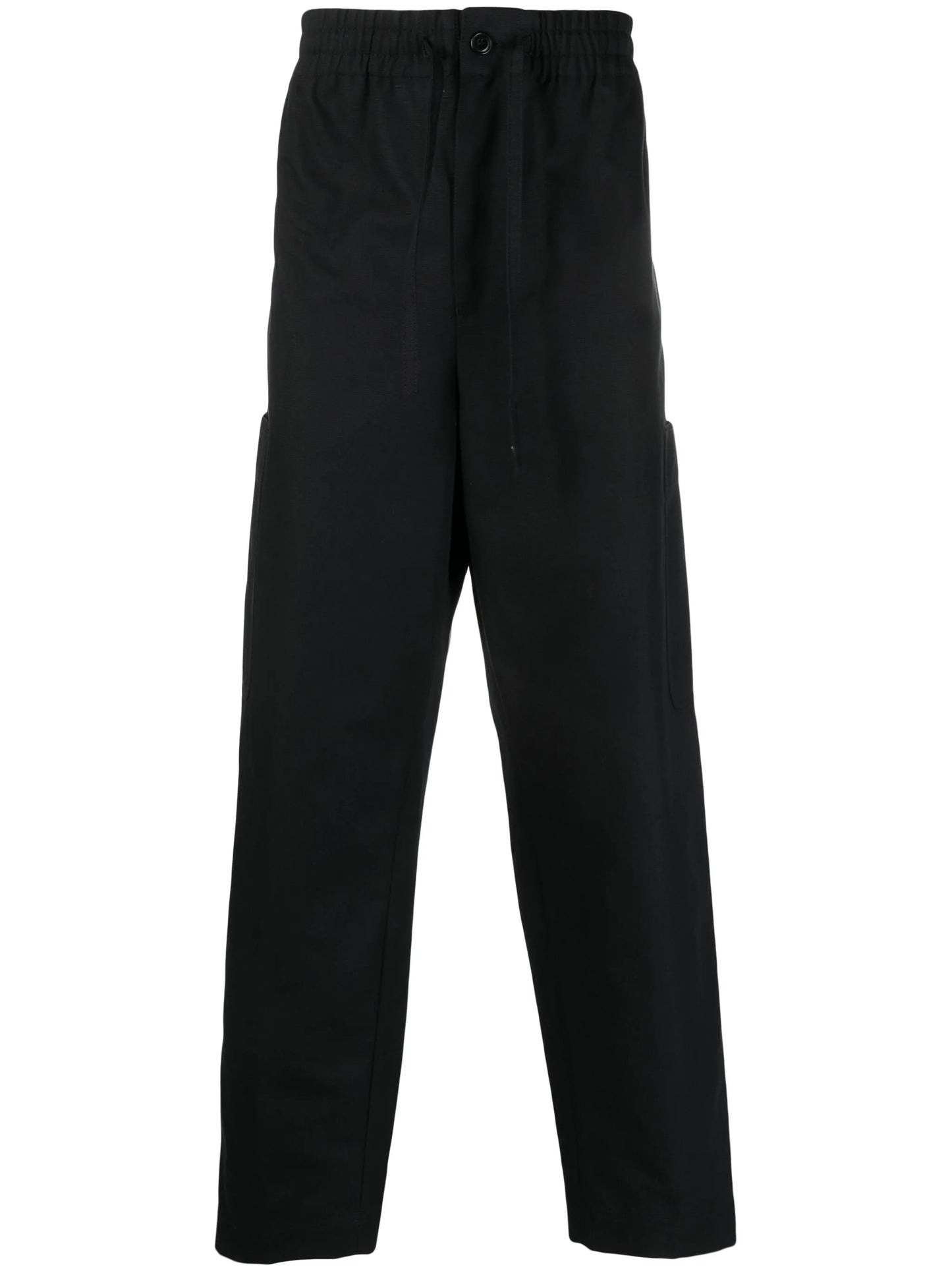 drawstring wide leg trousers