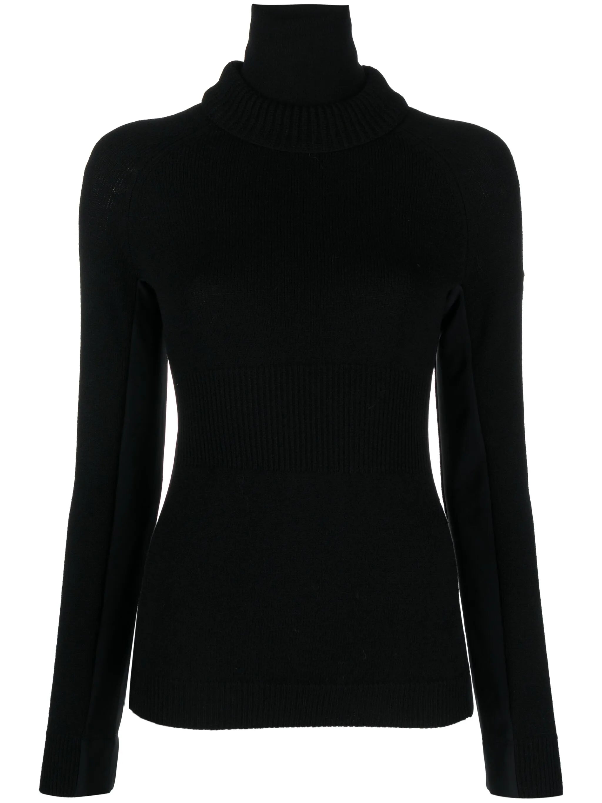 logo-appliqué roll-neck jumper