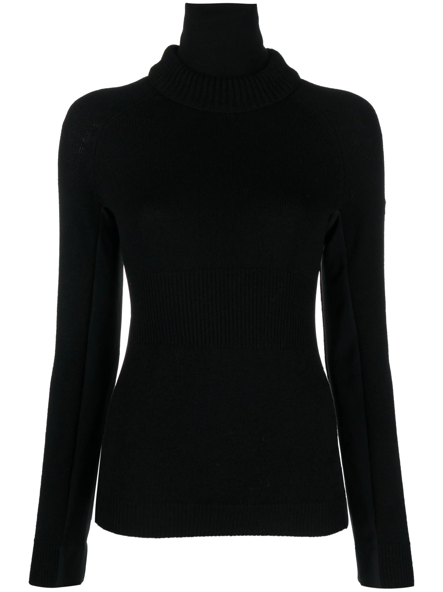 logo-appliqué roll-neck jumper