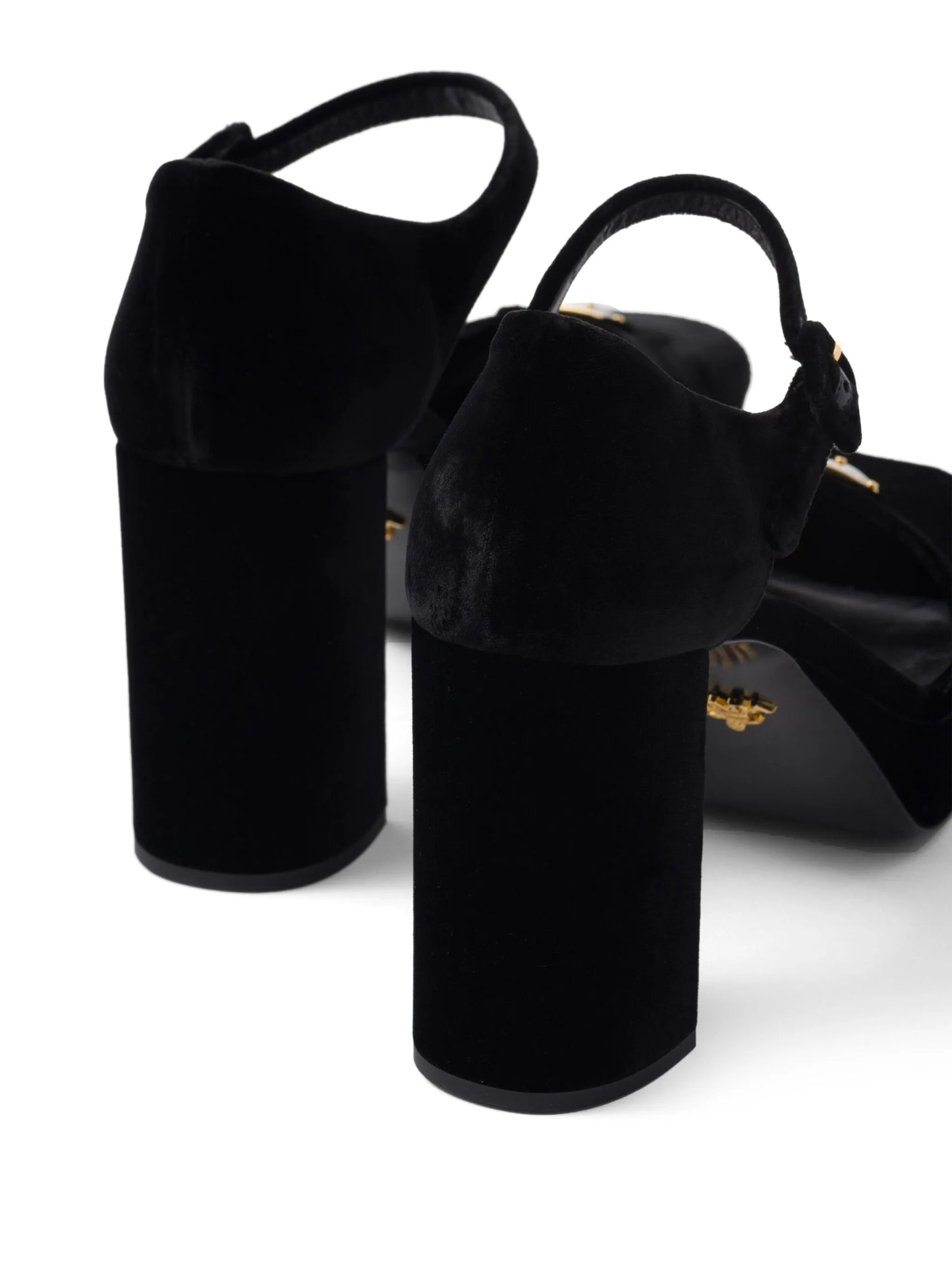 95mm Plateau velvet platform pumps
