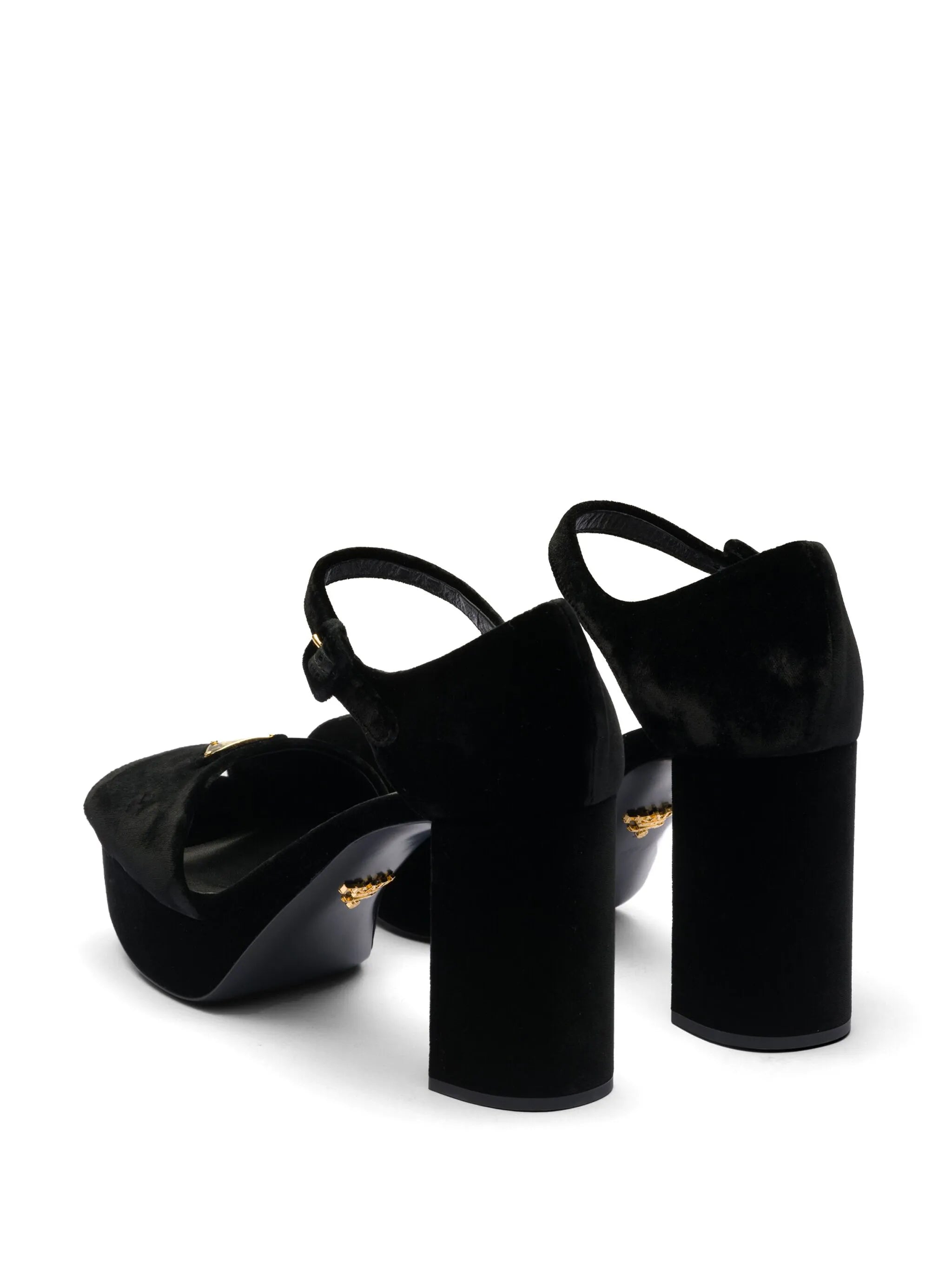 95mm Plateau velvet platform pumps