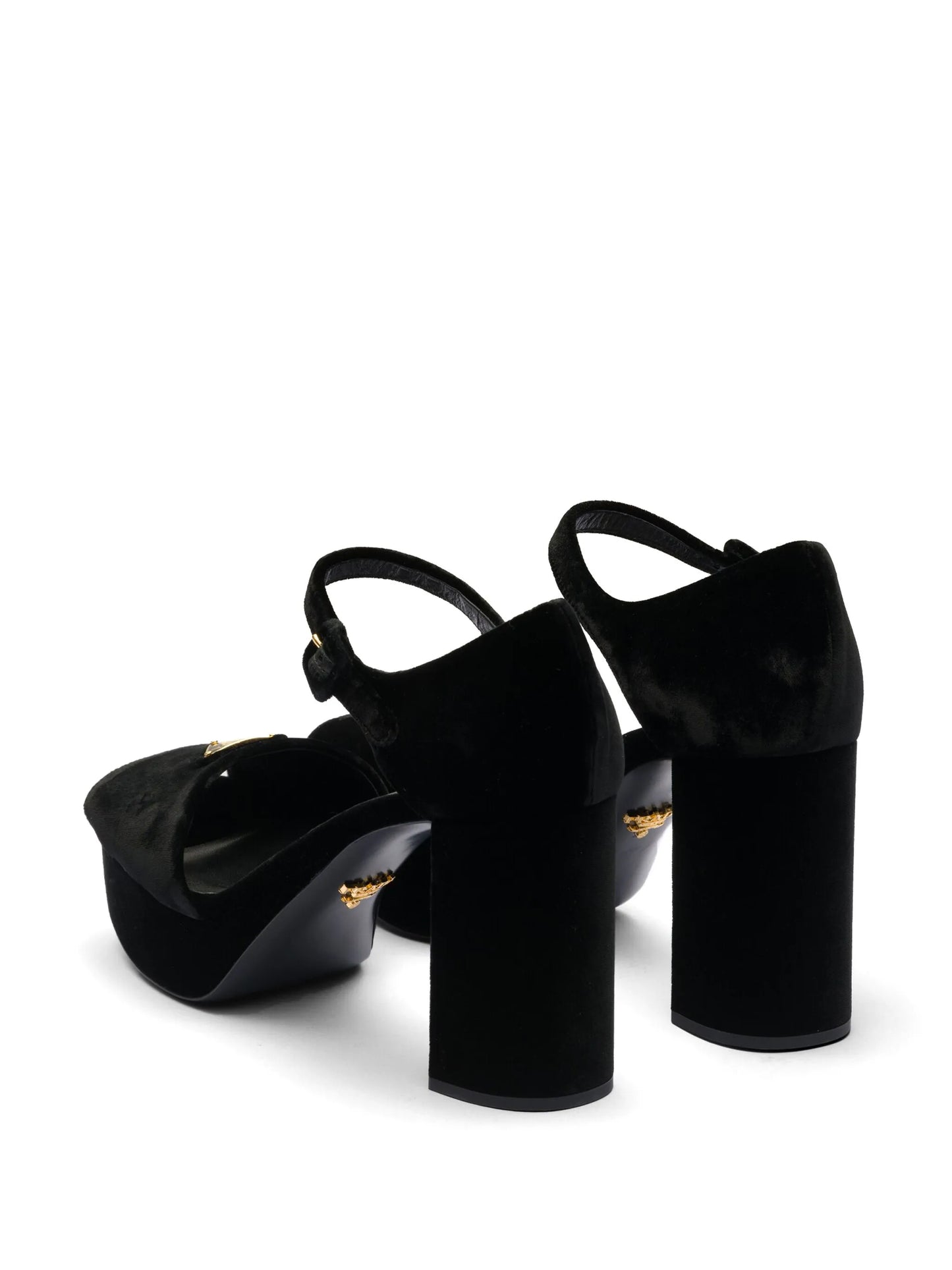 95mm Plateau velvet platform pumps
