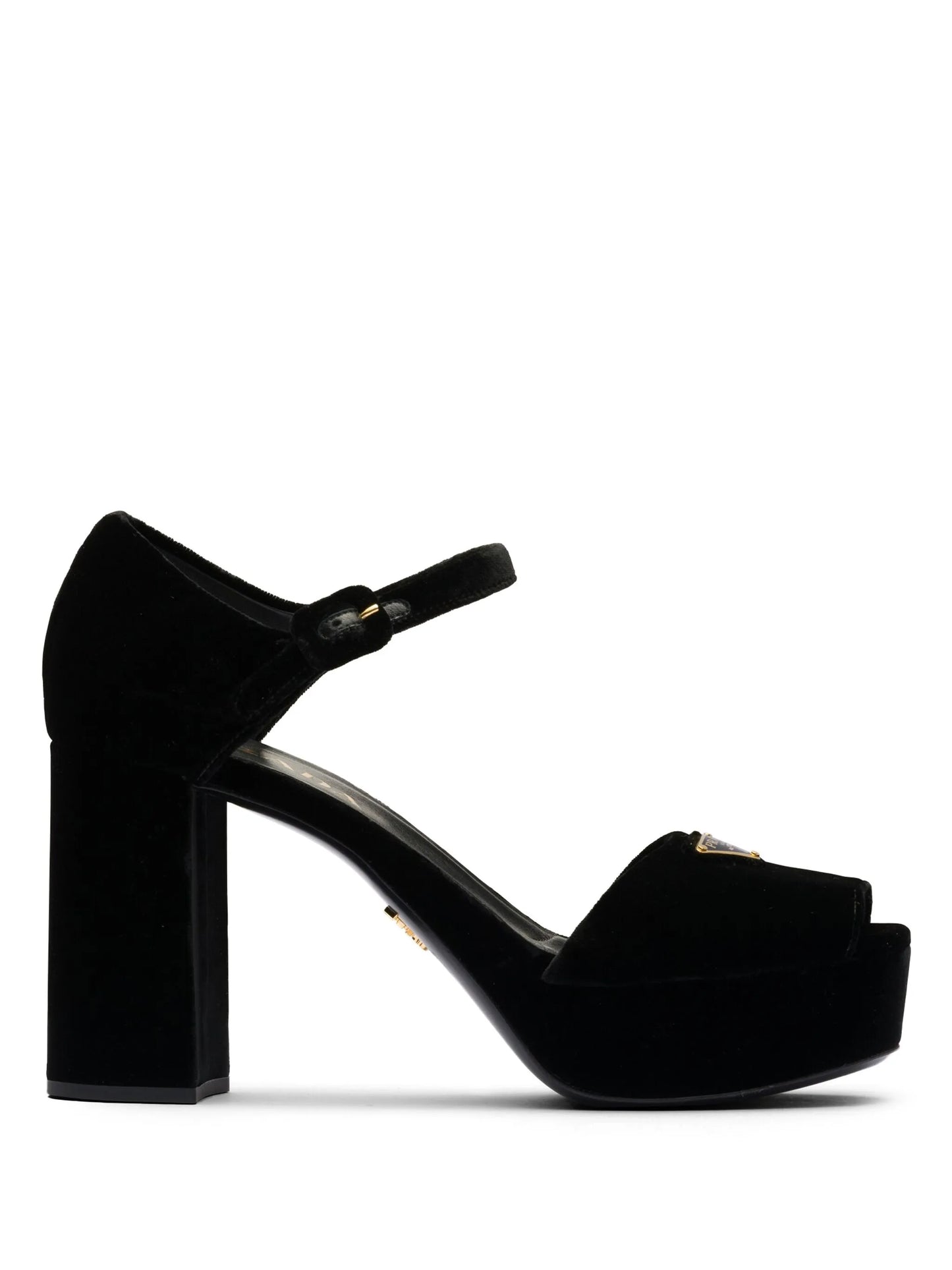 95mm Plateau velvet platform pumps