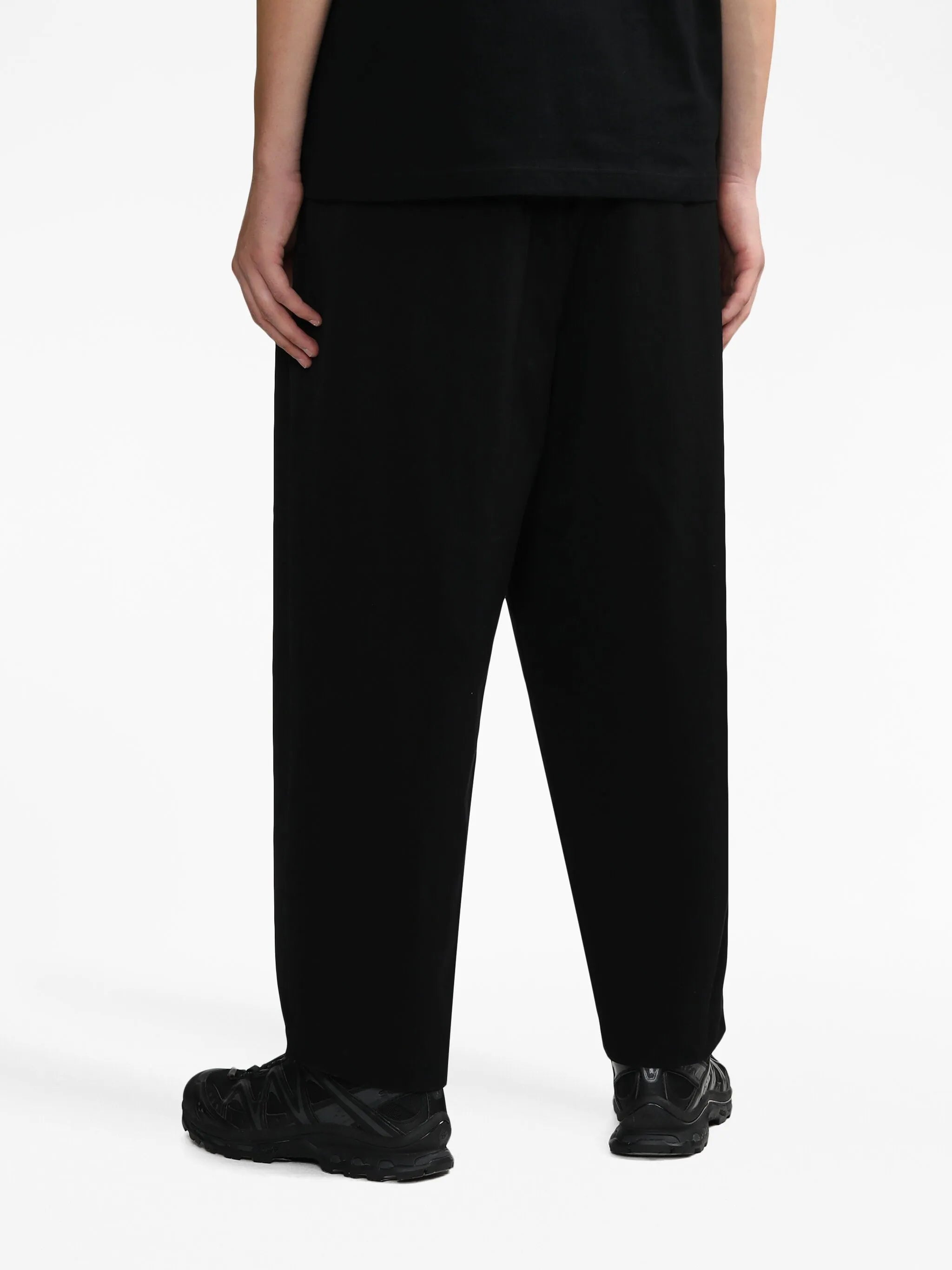 straight-leg drop-crotch trousers