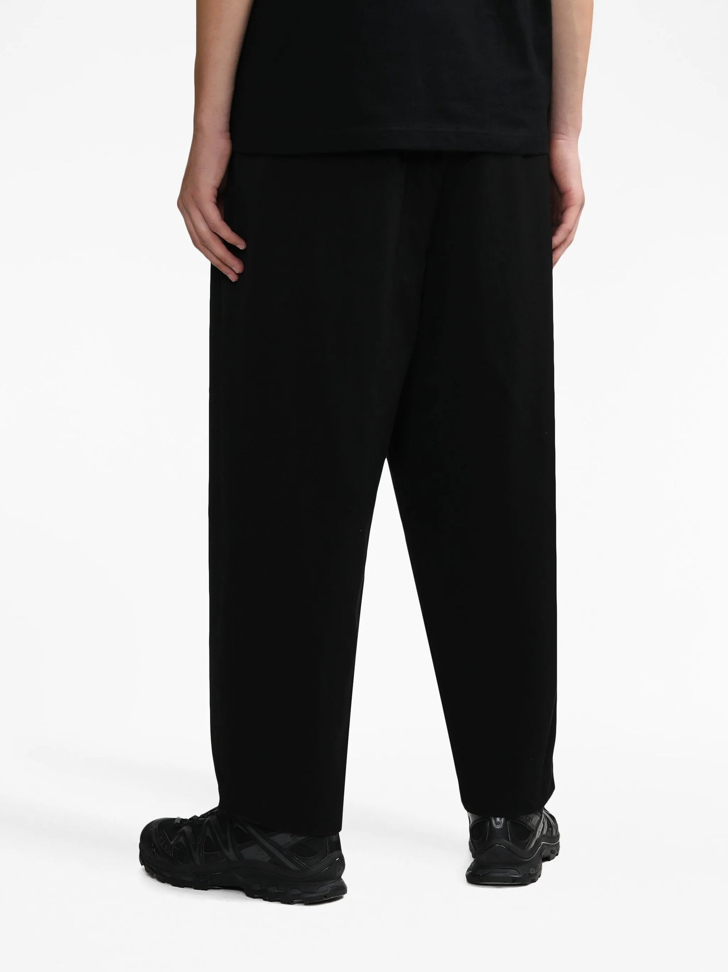 straight-leg drop-crotch trousers