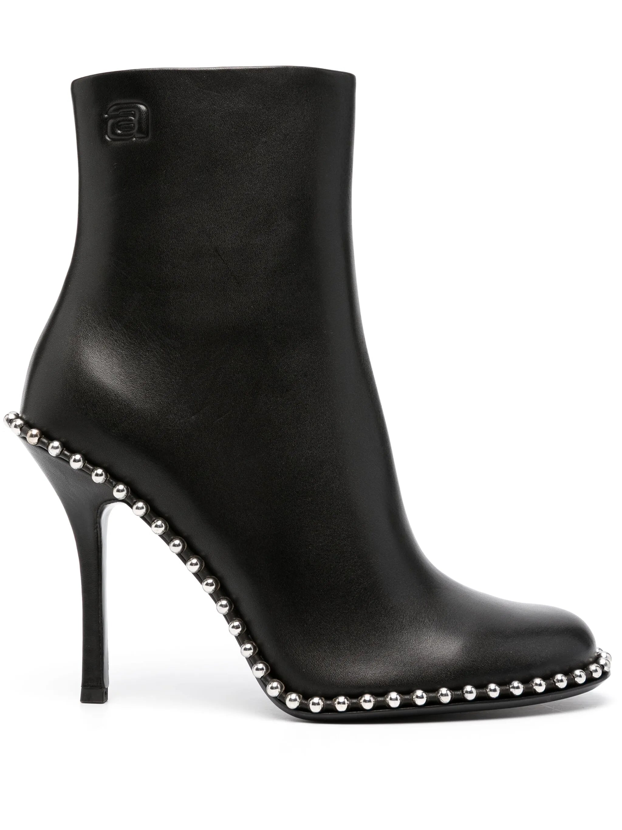 110mm stud-embellished leather ankle boots