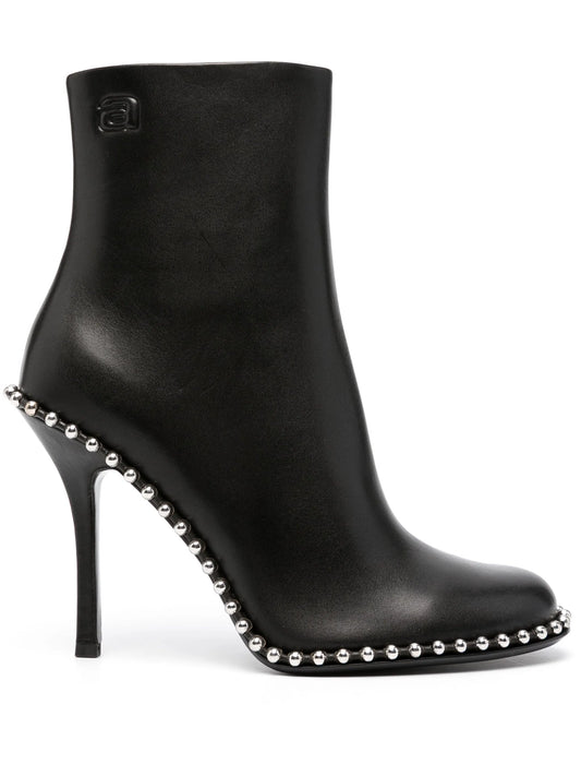 110mm stud-embellished leather ankle boots