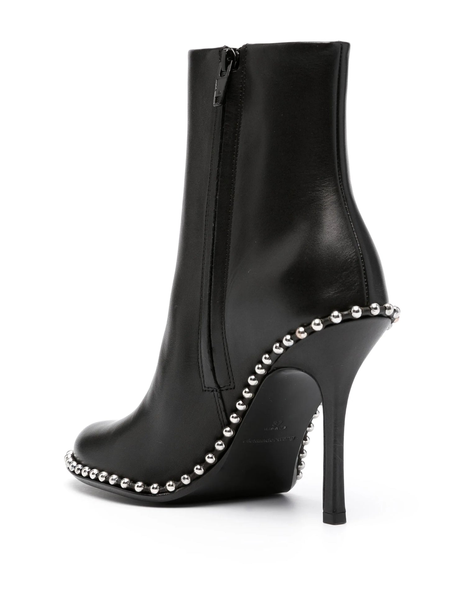 110mm stud-embellished leather ankle boots