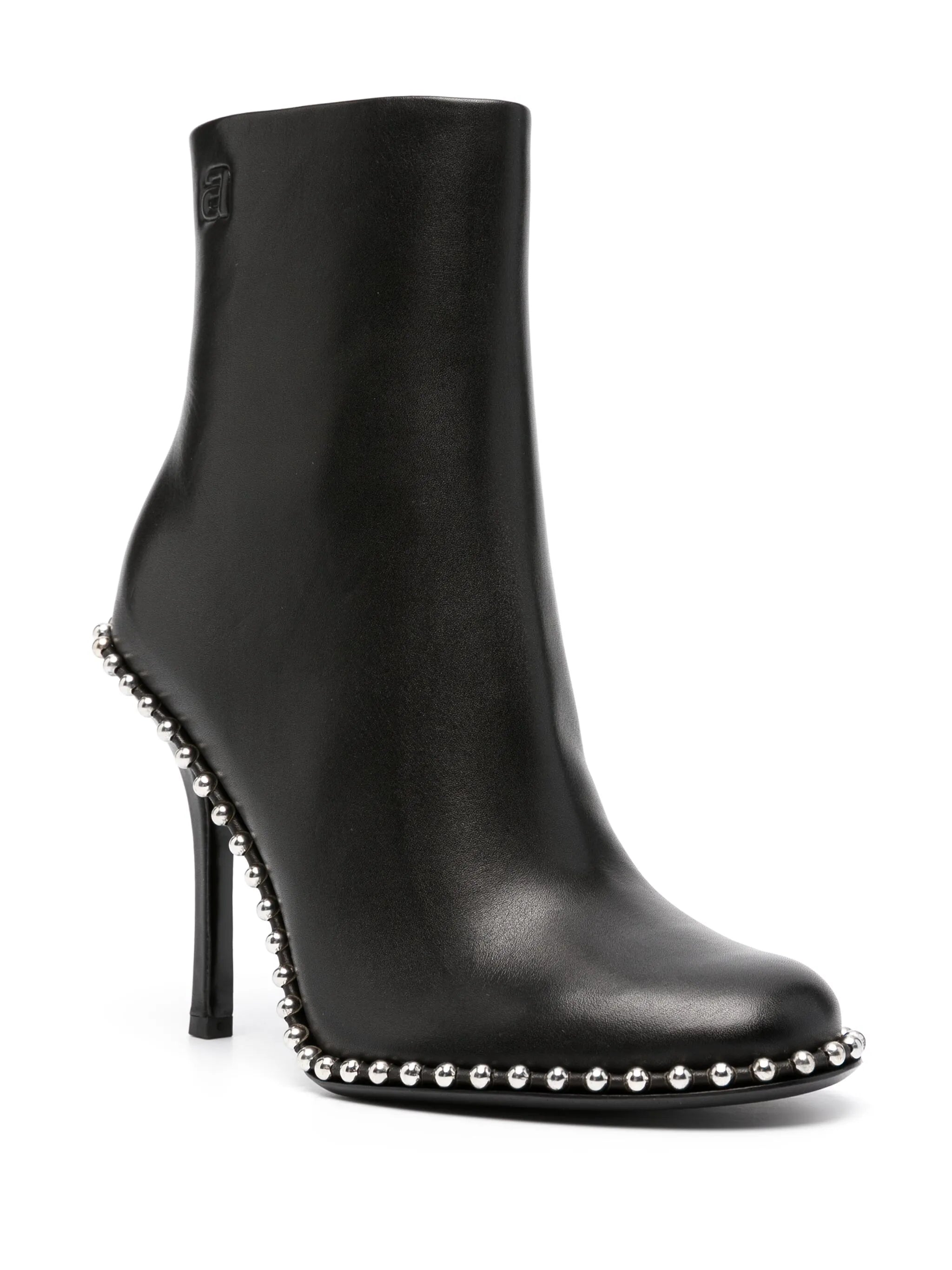 110mm stud-embellished leather ankle boots