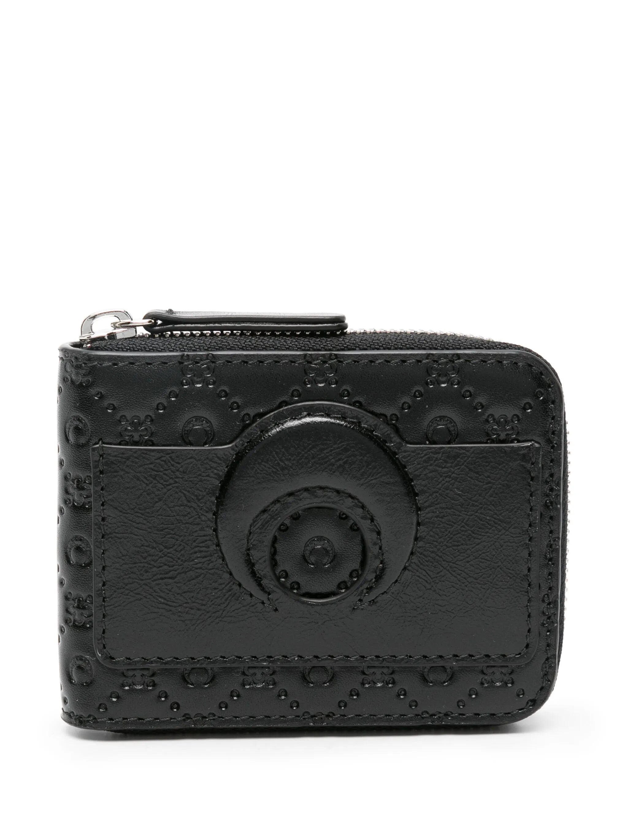 Moonogram-pattern leather wallet