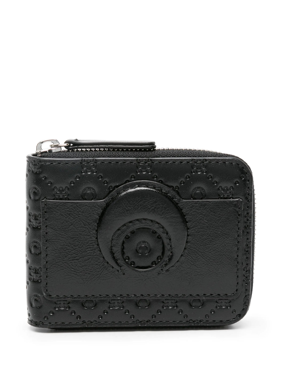 Moonogram-pattern leather wallet
