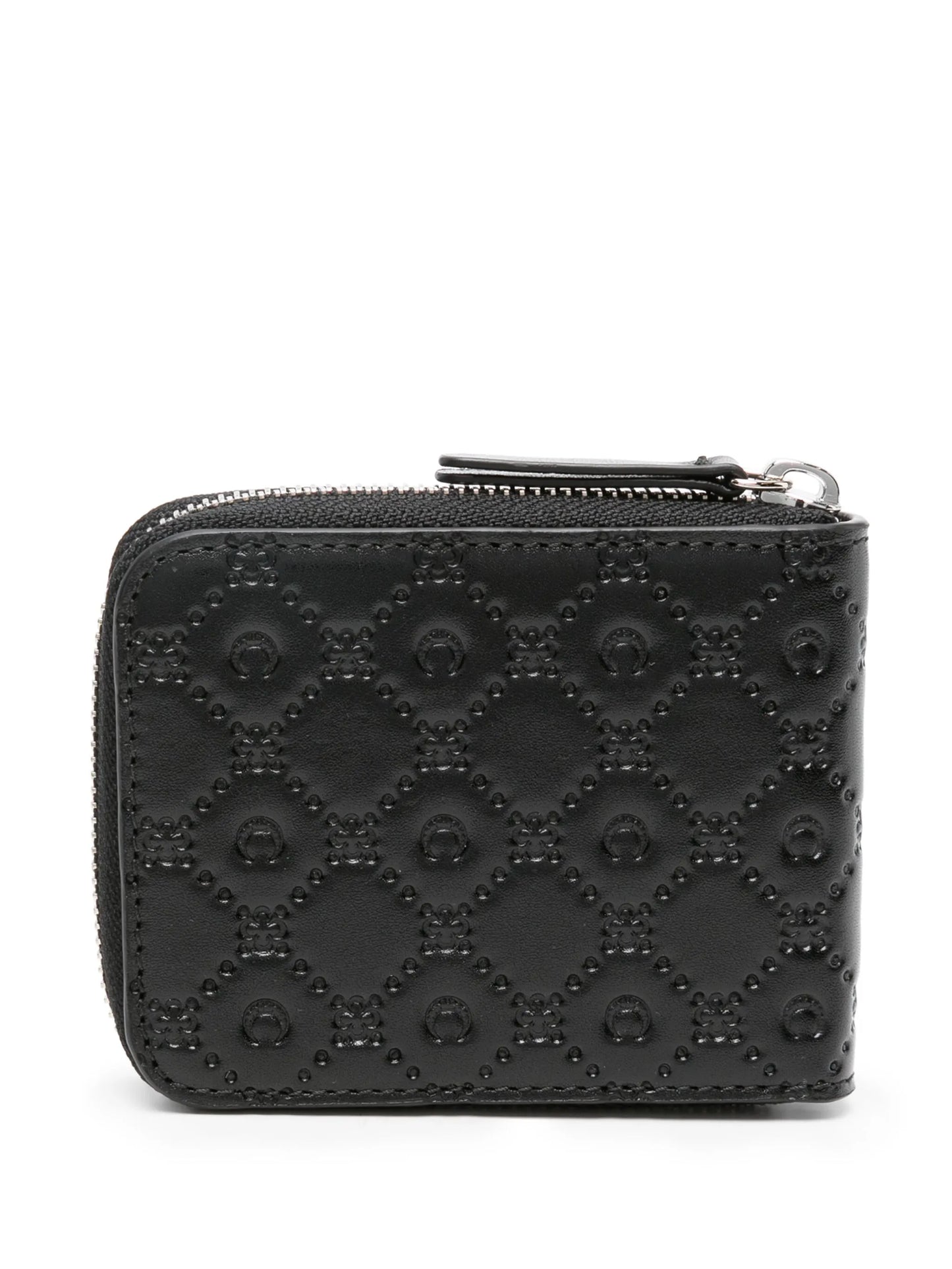 Moonogram-pattern leather wallet