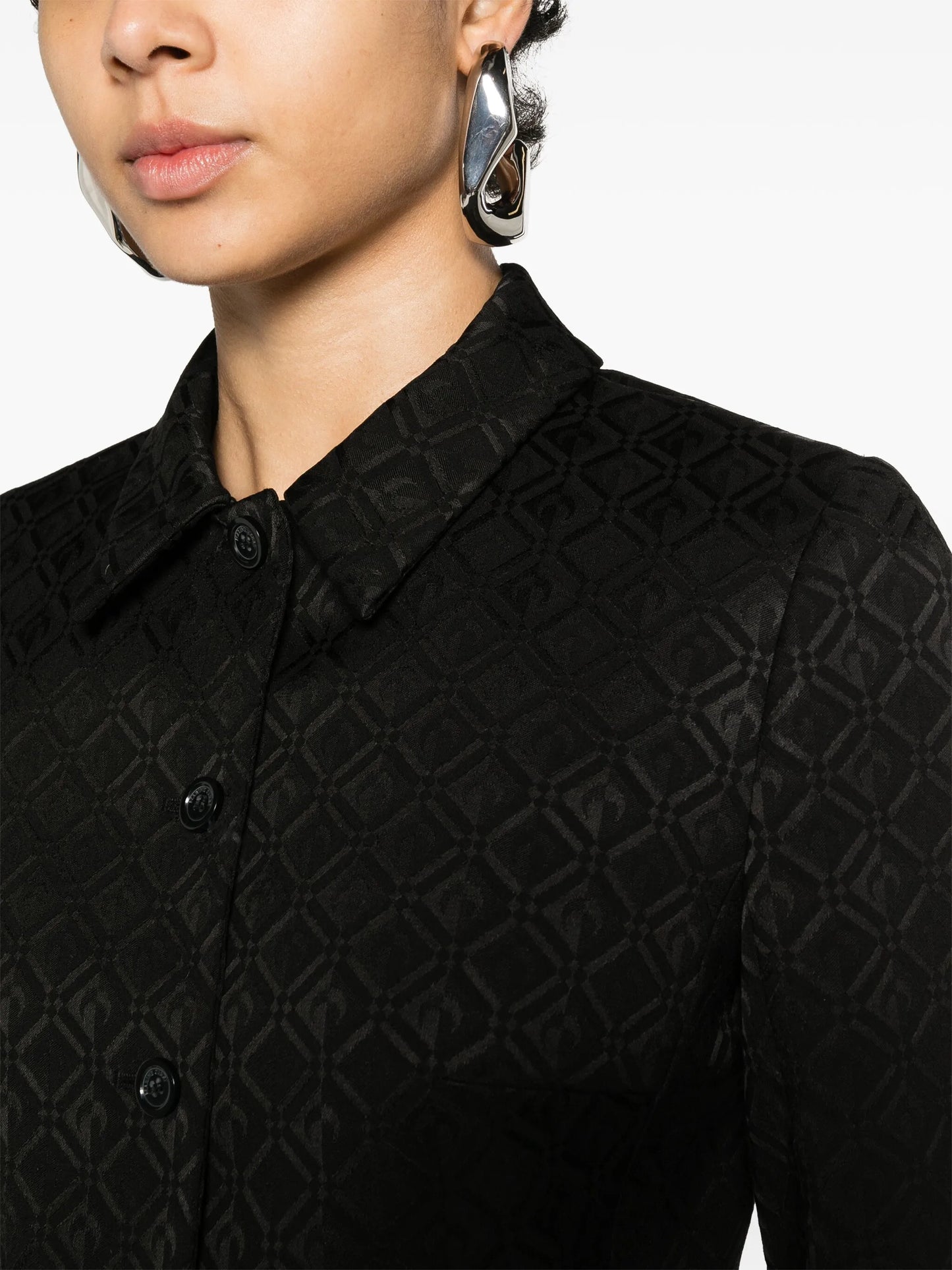 Moon Diamant-jacquard cropped jacket