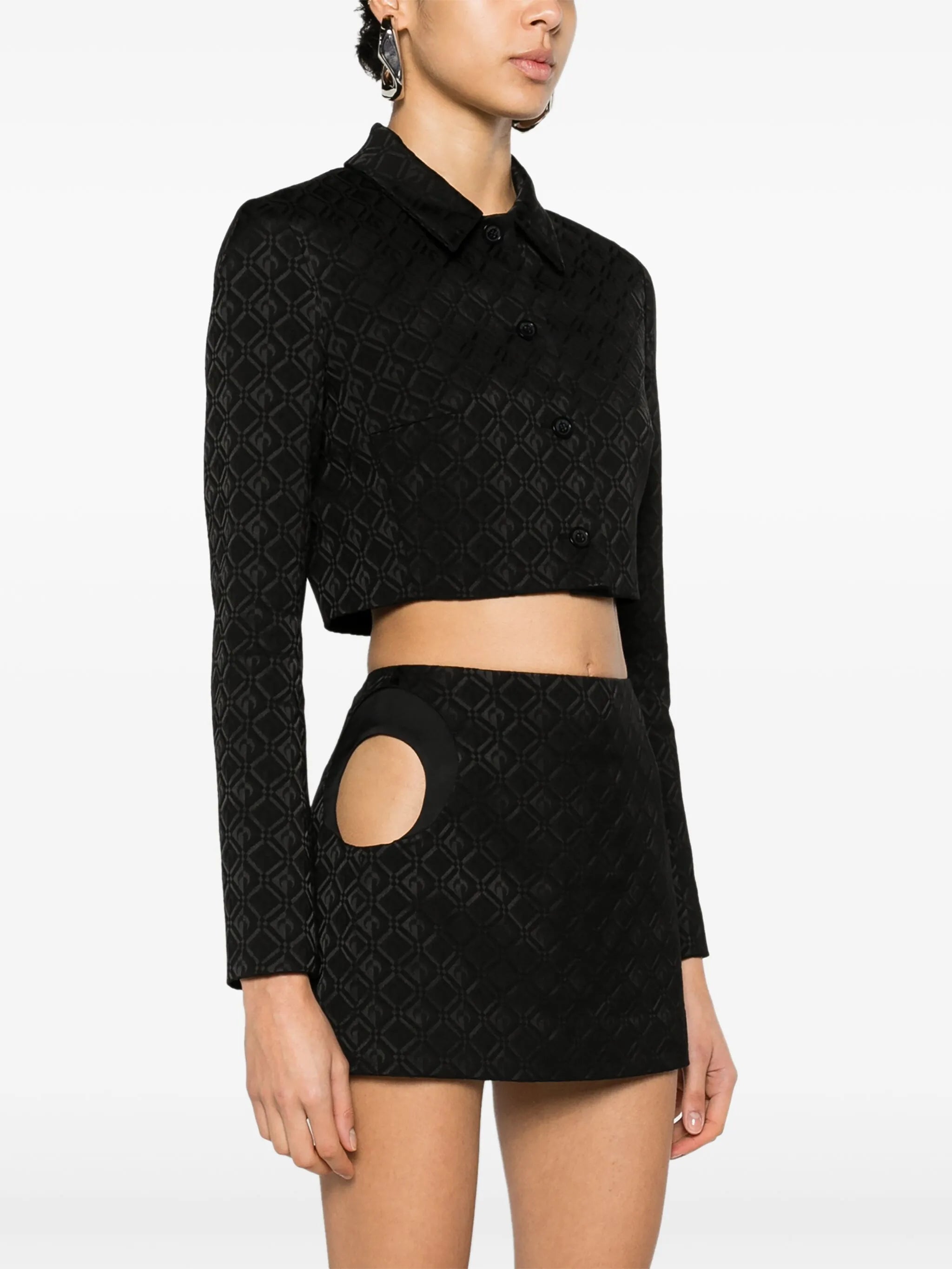 Moon Diamant-jacquard cropped jacket