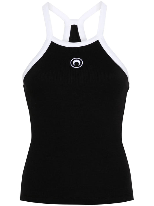 Crescent Moon-embroidered top