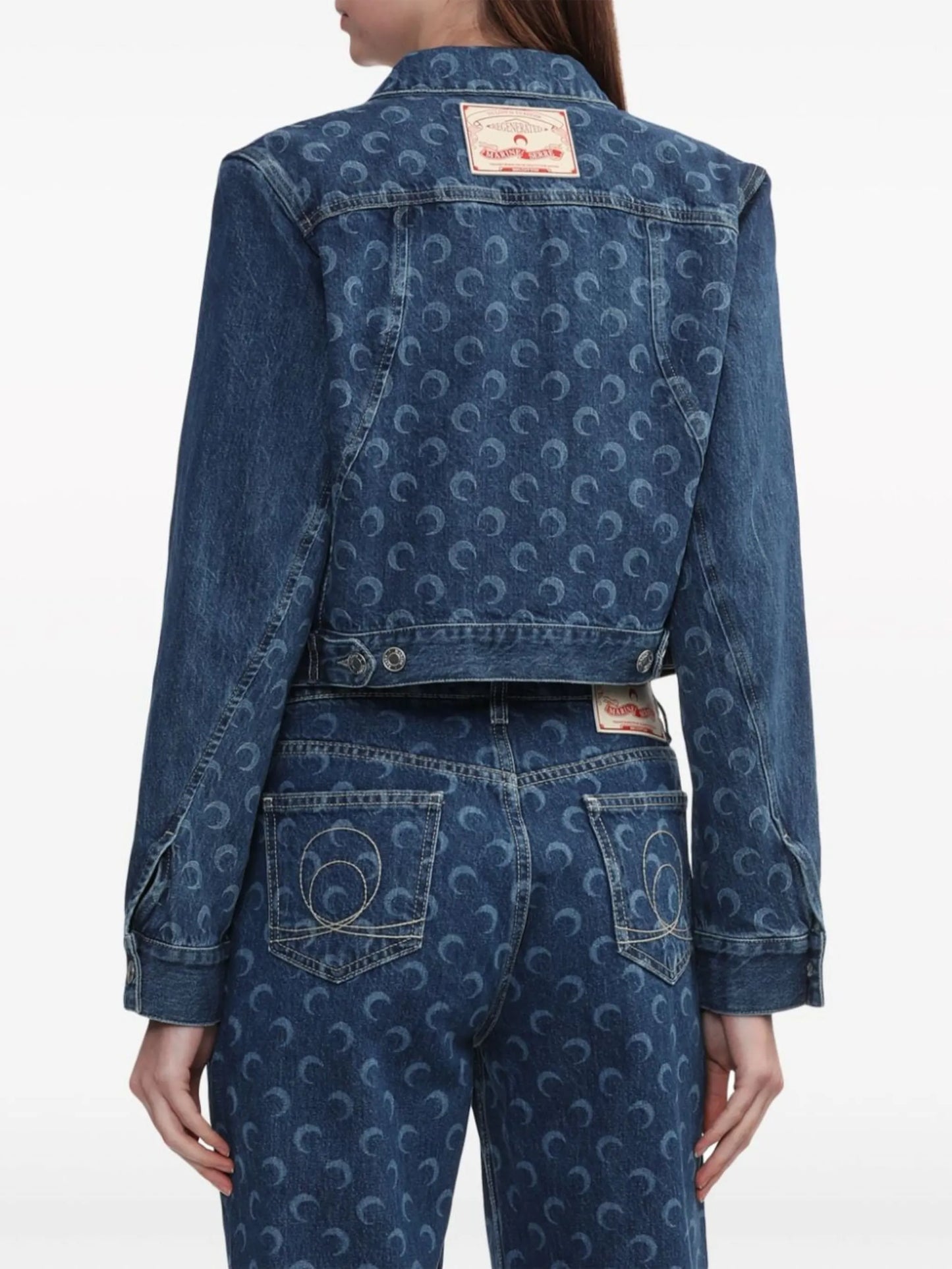Deadstock Moonogram-pattern denim jacket