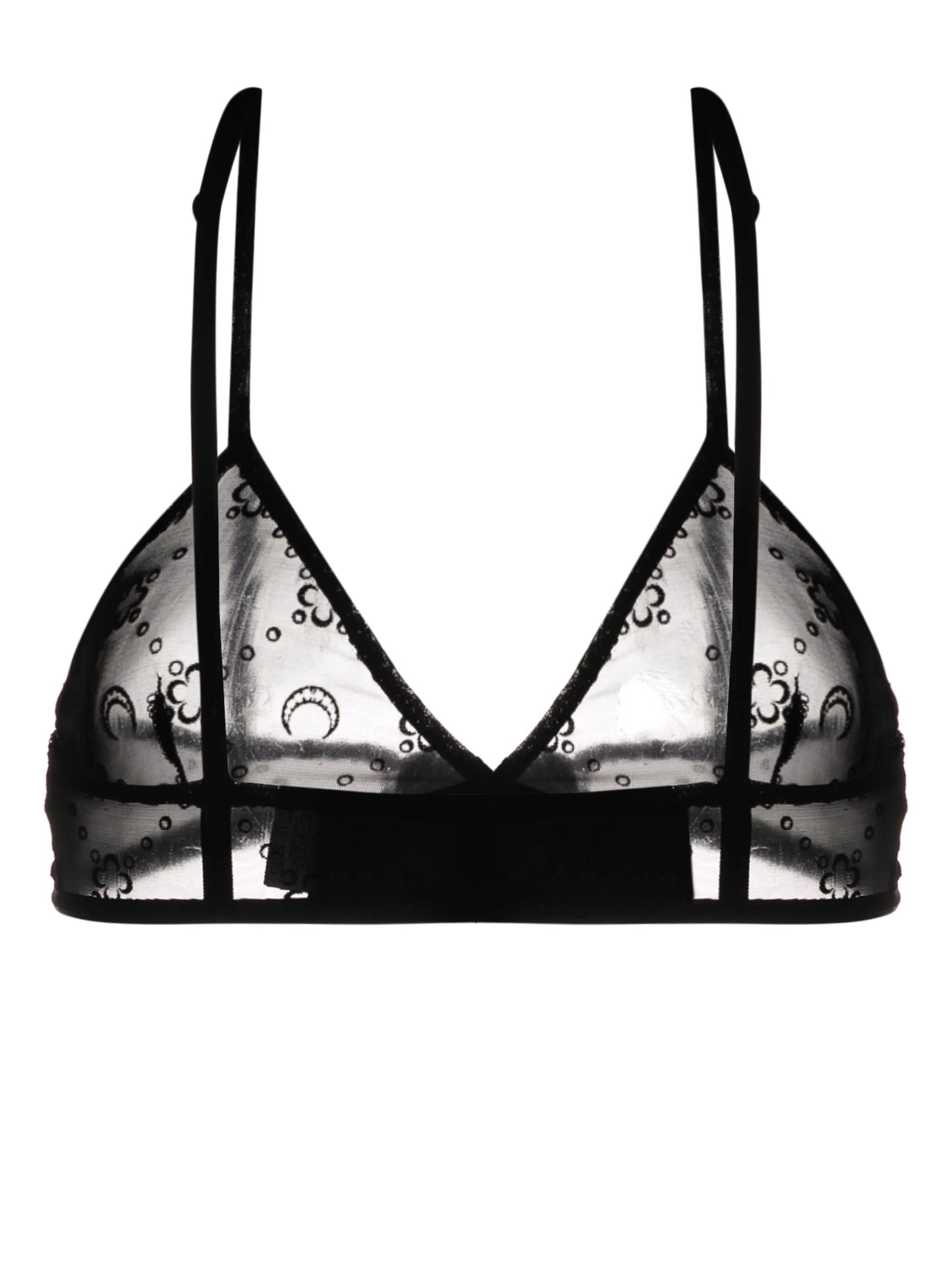 Moonogram glittered mesh bra