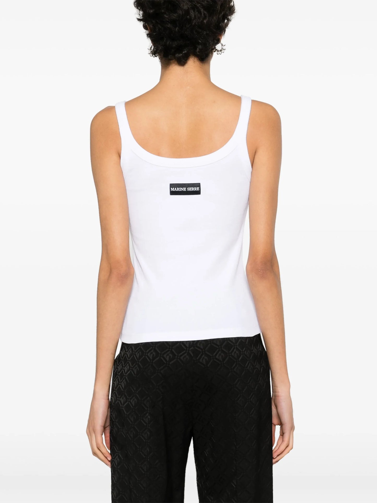 Crescent Moon-embroidered tank top