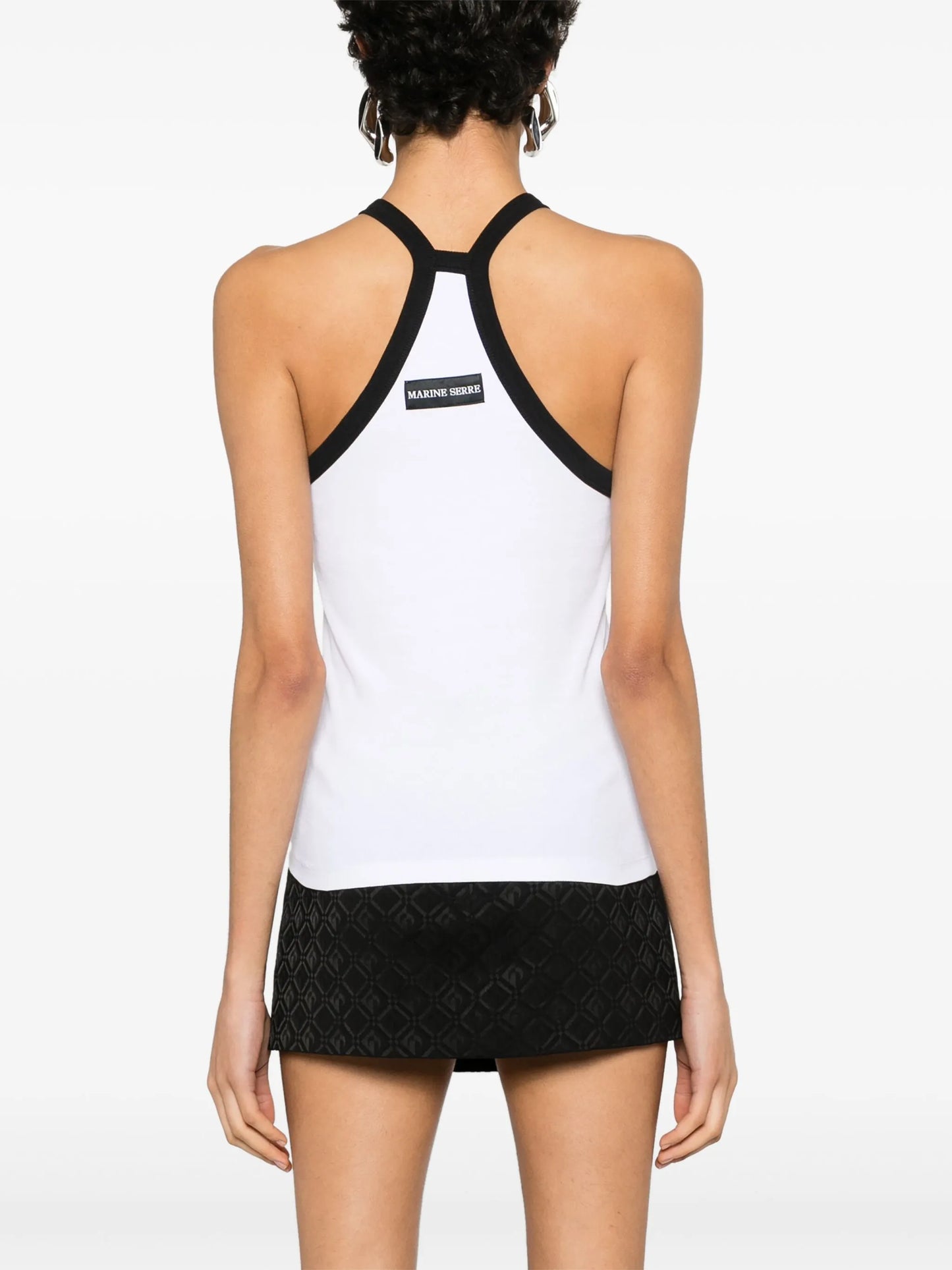 Crescent Moon-embroidered top