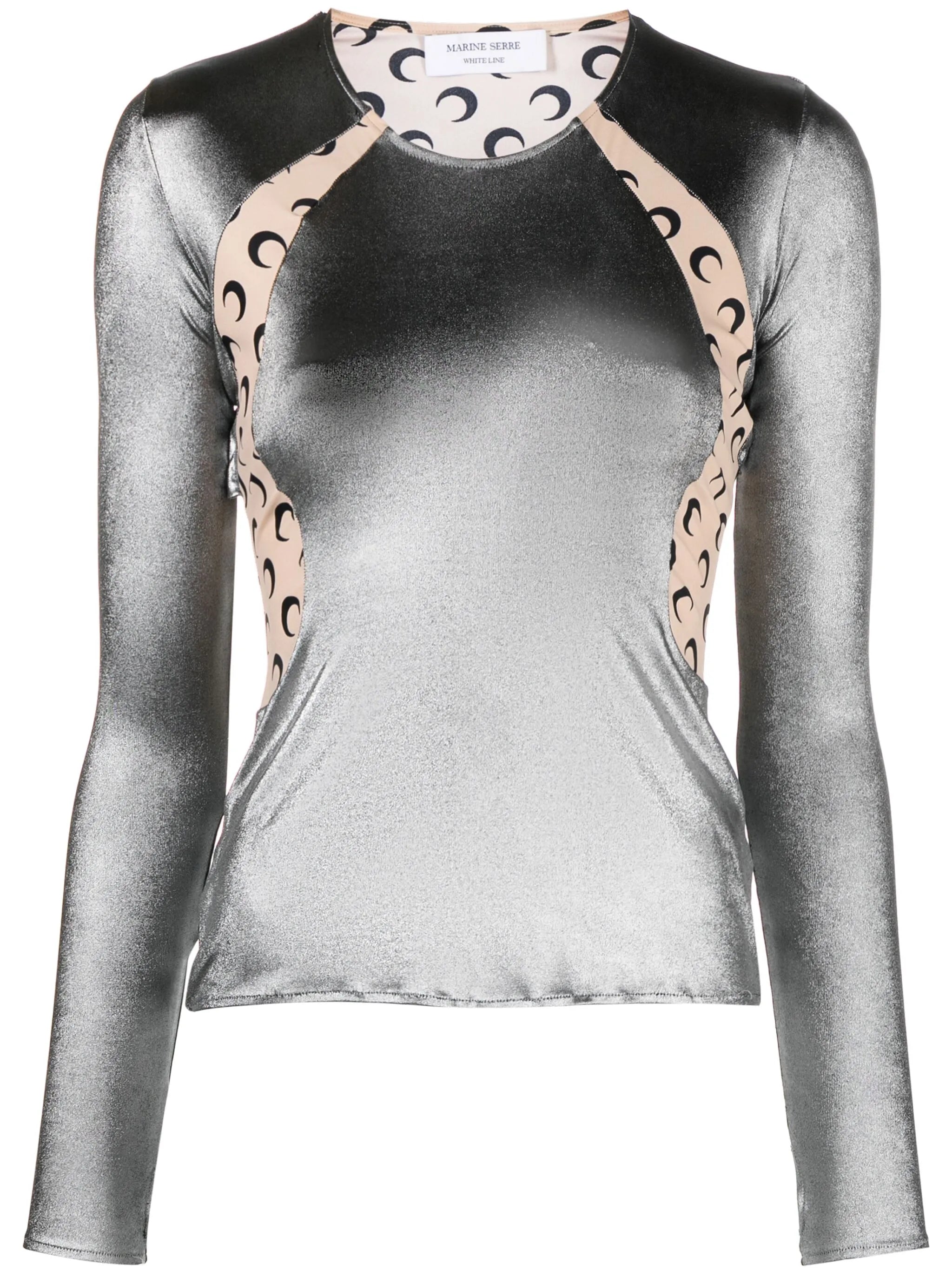 Crescent Moon-panelled jersey top
