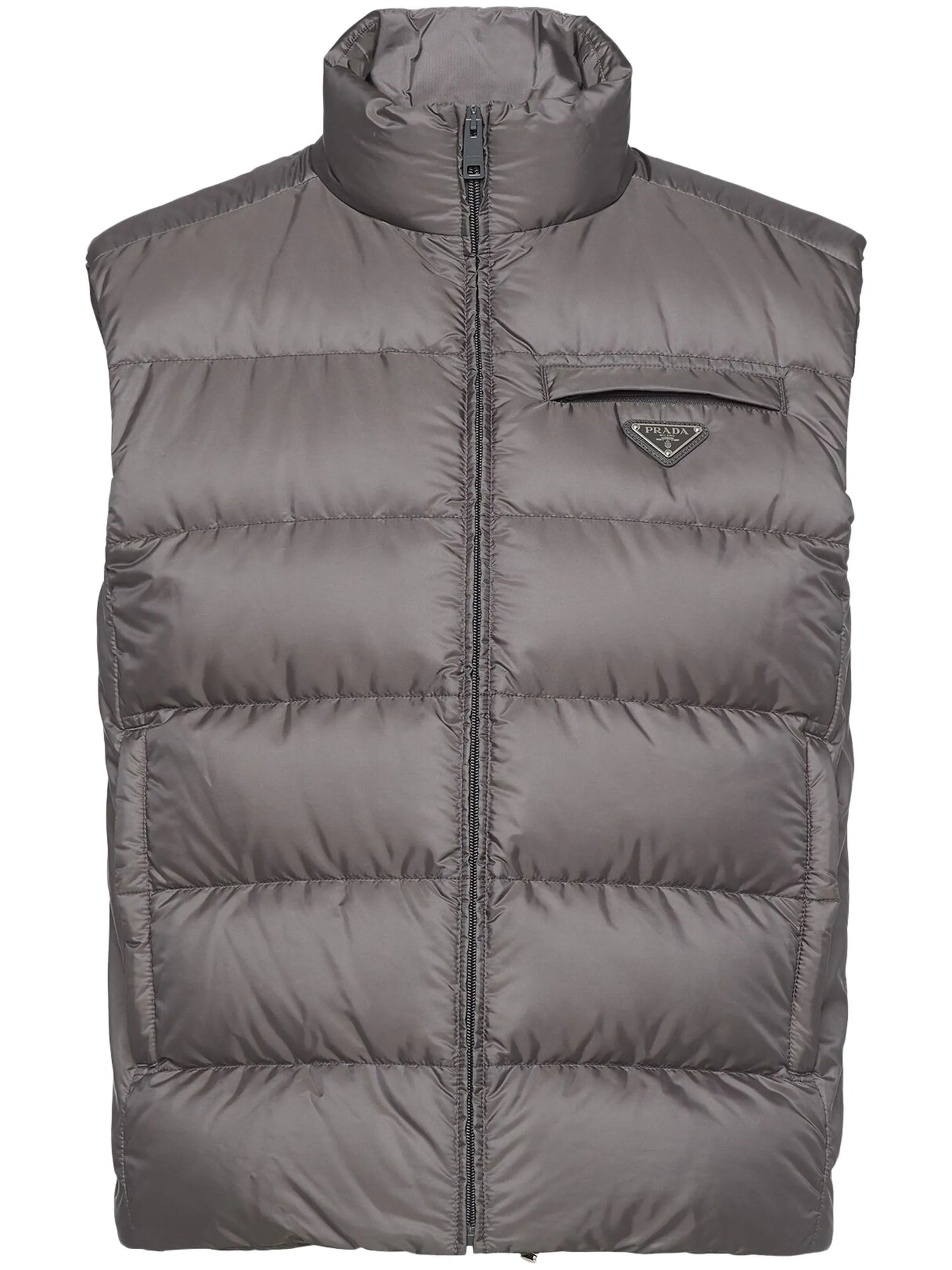 logo-appliqué quilted gilet
