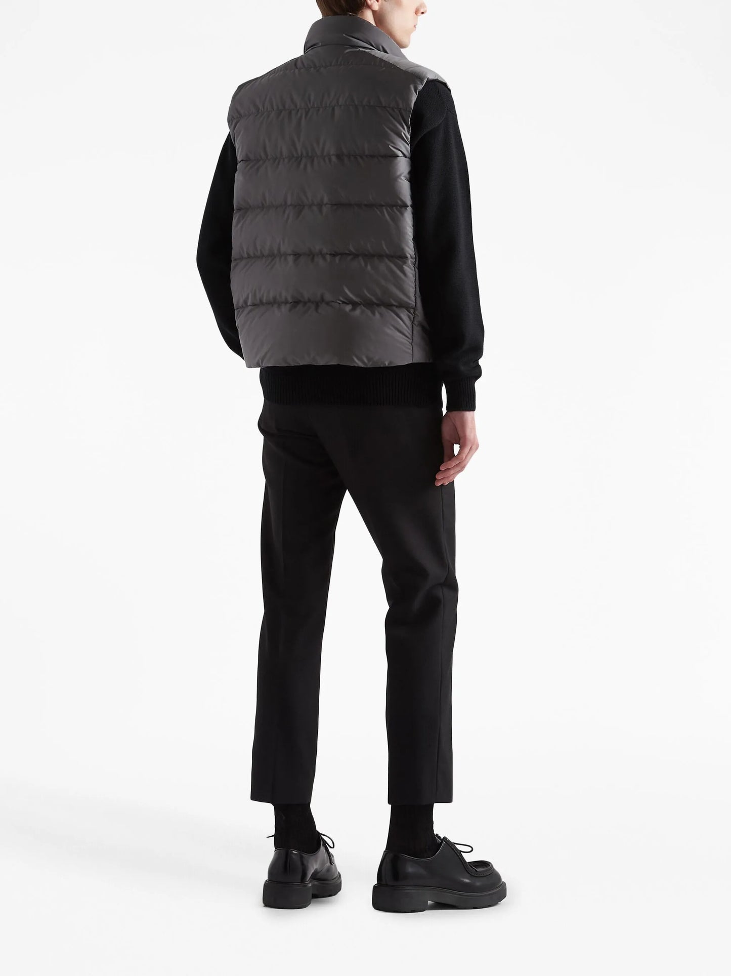 logo-appliqué quilted gilet
