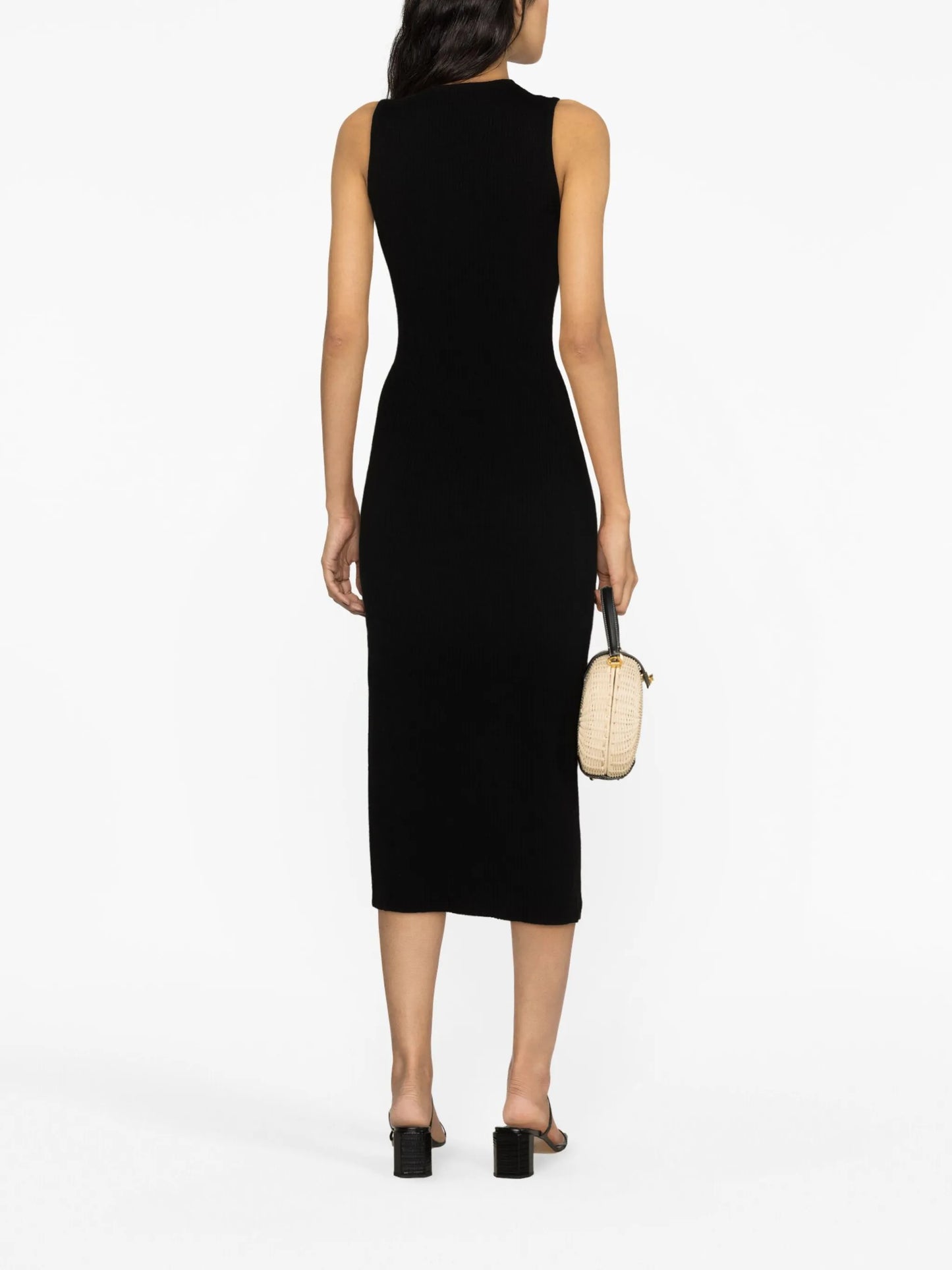 Basil cashmere sleeveless midi dress