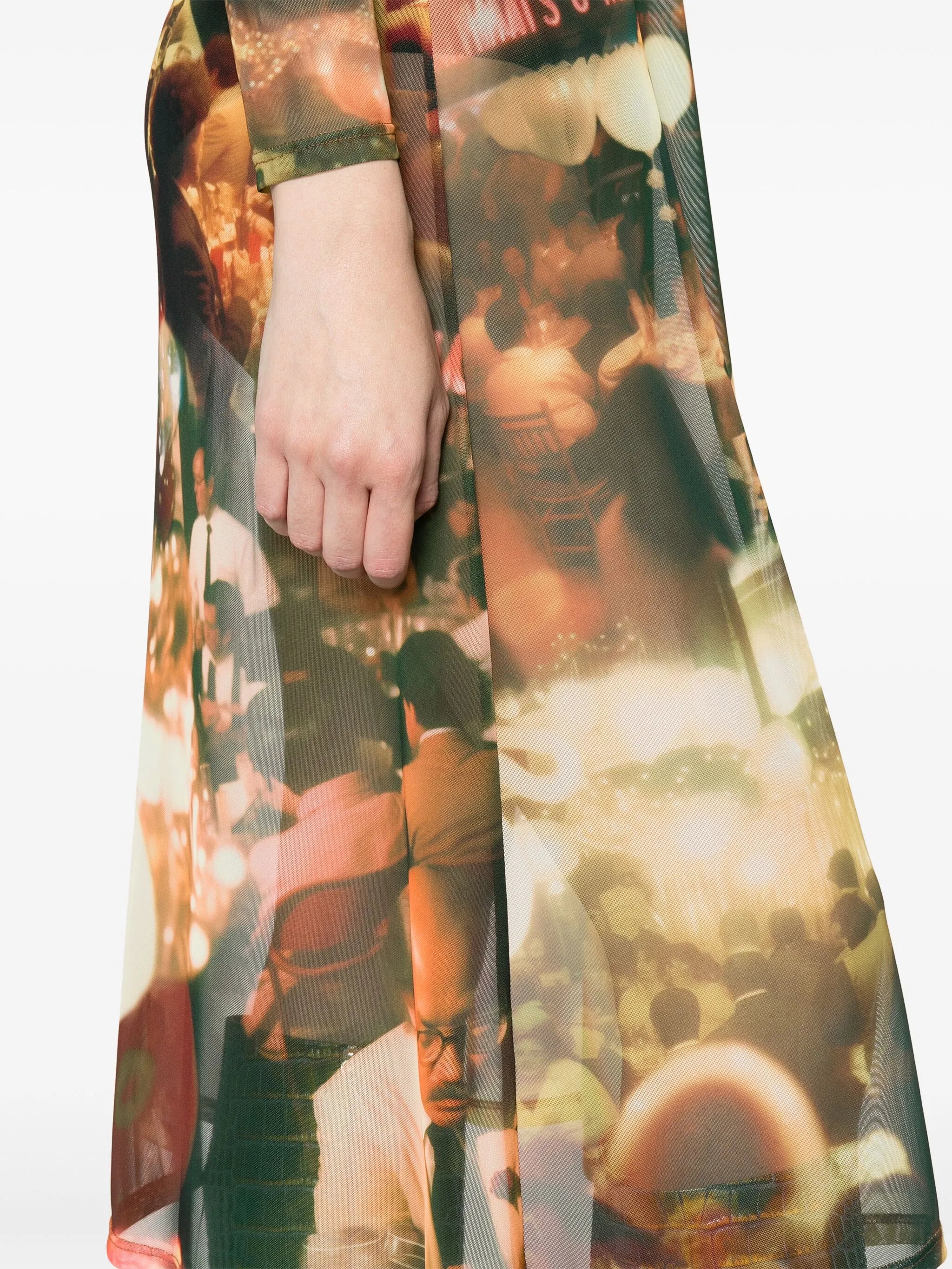 Chow mesh midi dress