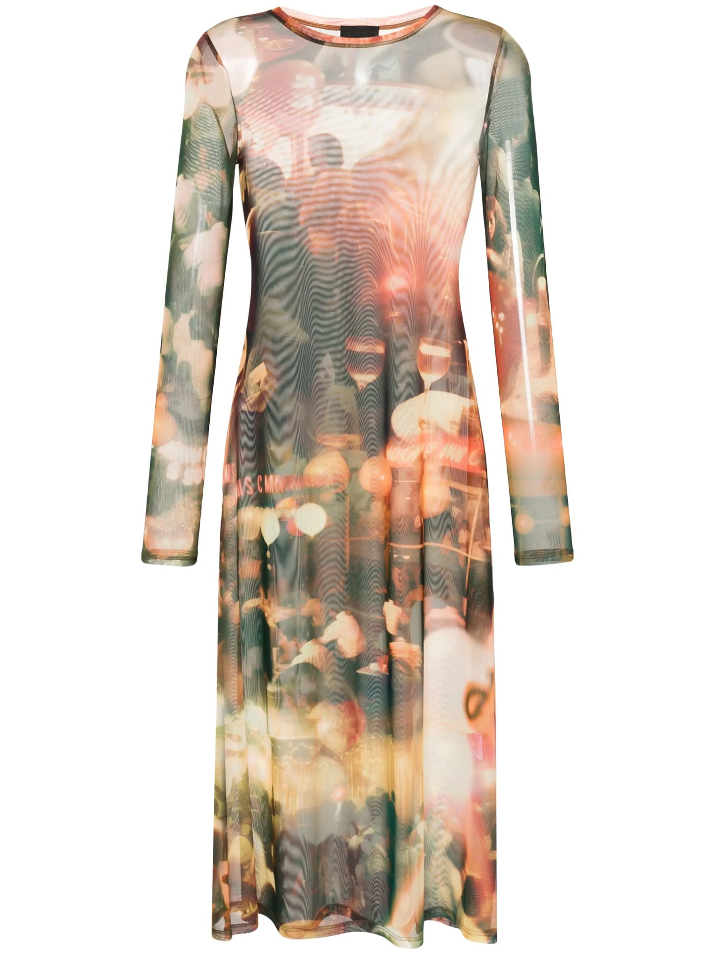 Chow mesh midi dress