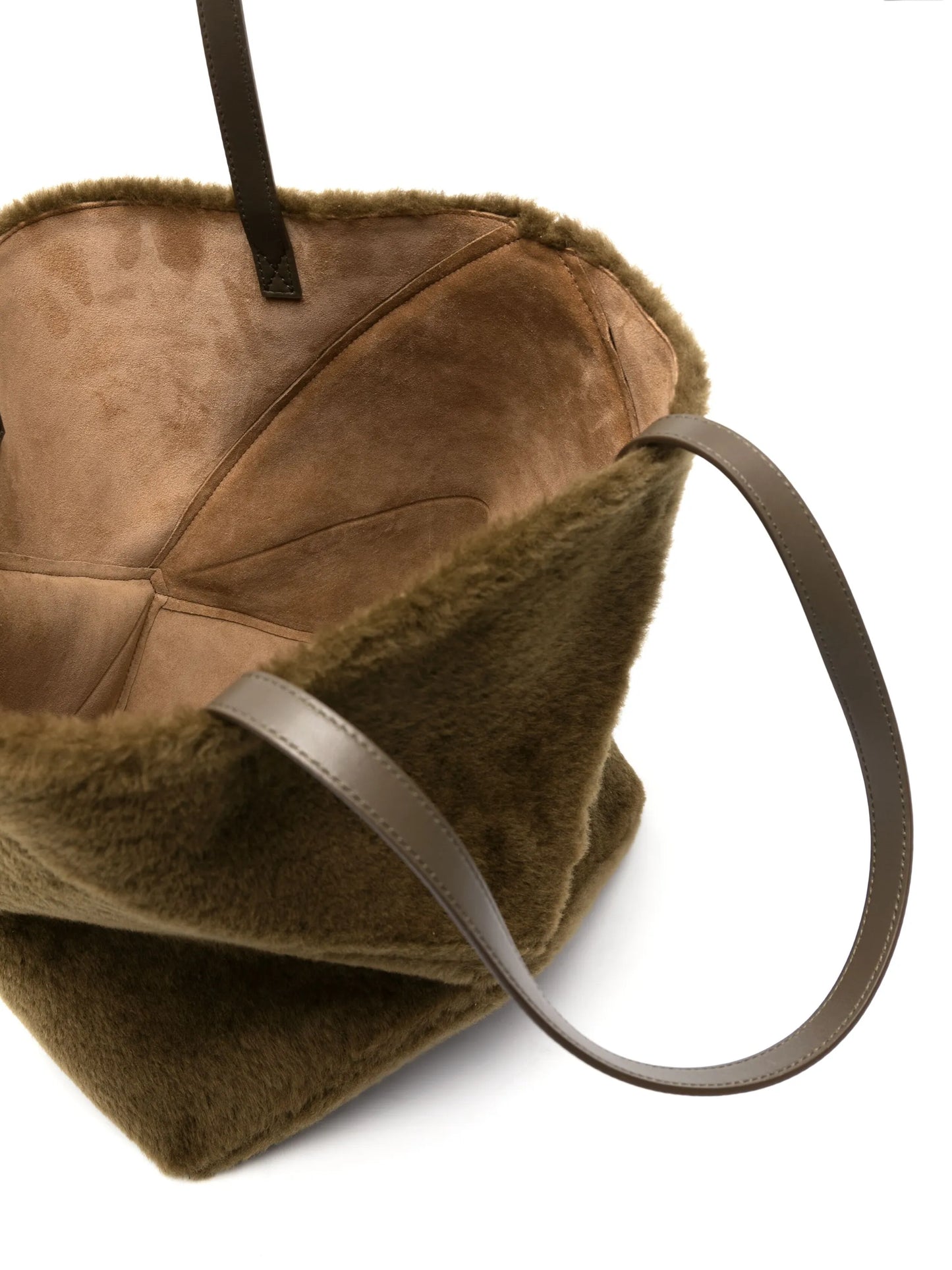 medium Puzzle Fold shearling tote bag
