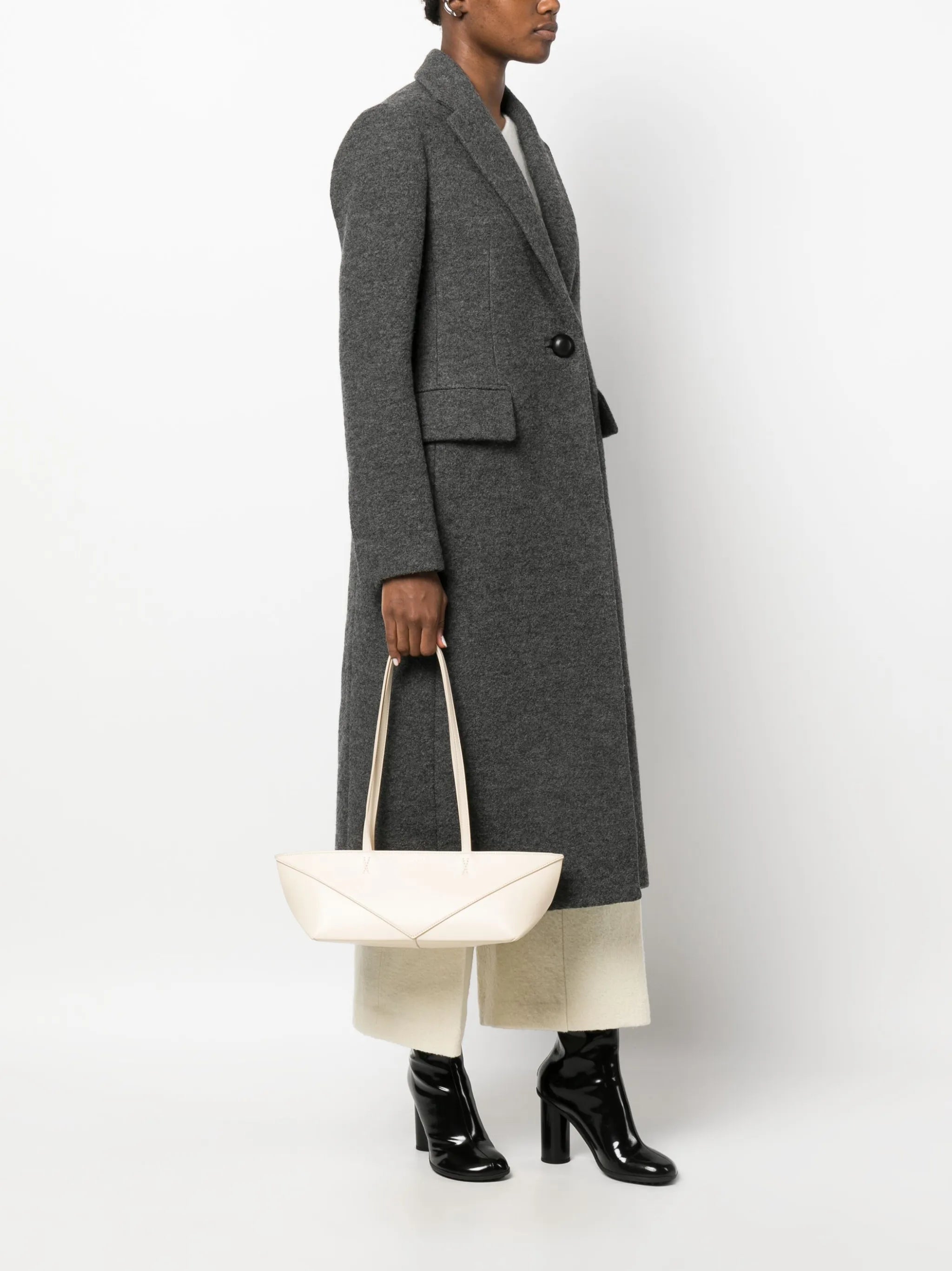 Puzzle Fold leather tote bag