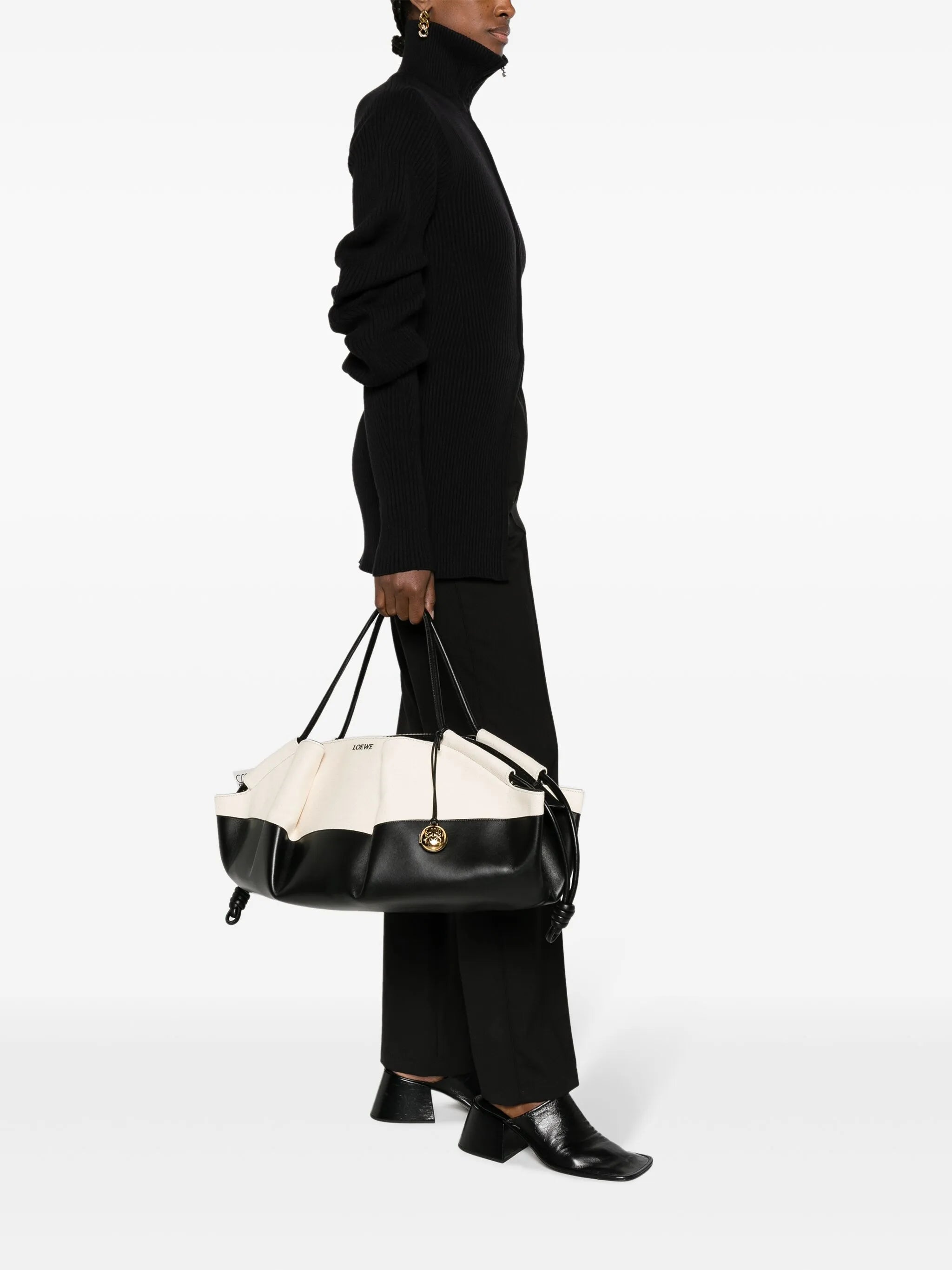 large Paseo two-tone tote bag