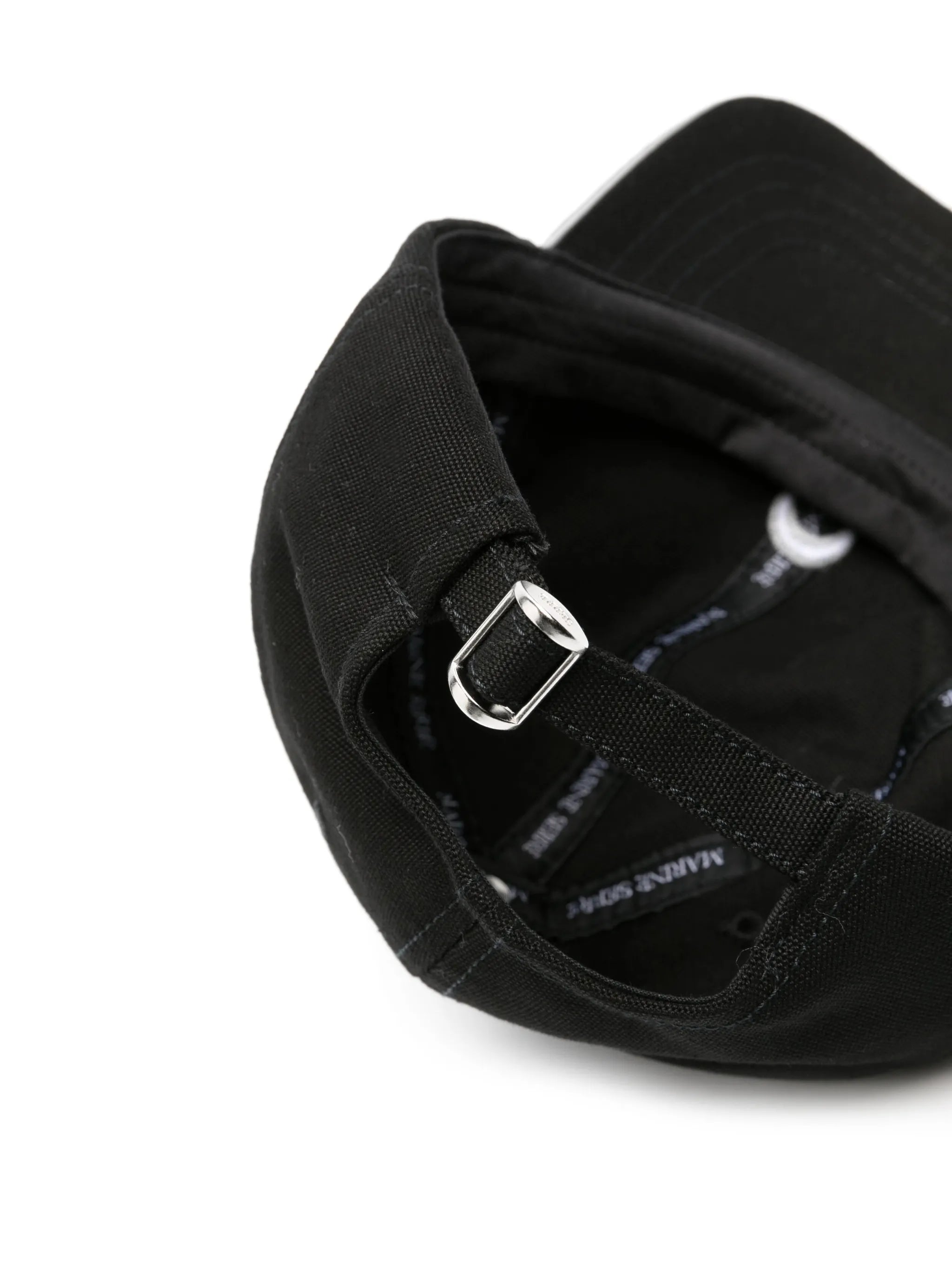 Crescent Moon-embroidered canvas cap