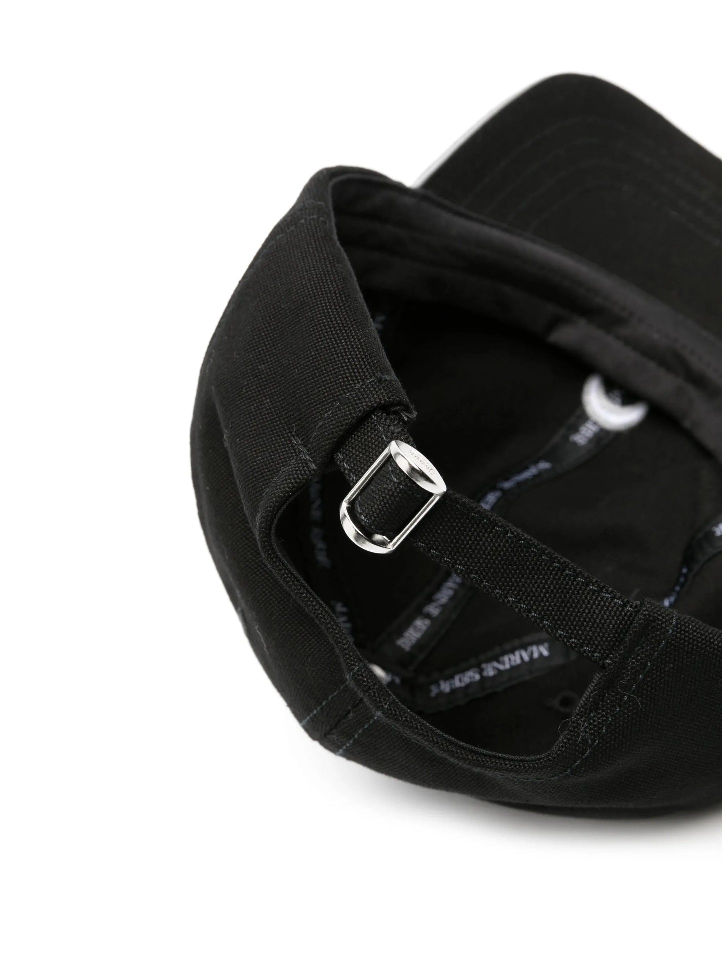 Crescent Moon-embroidered canvas cap