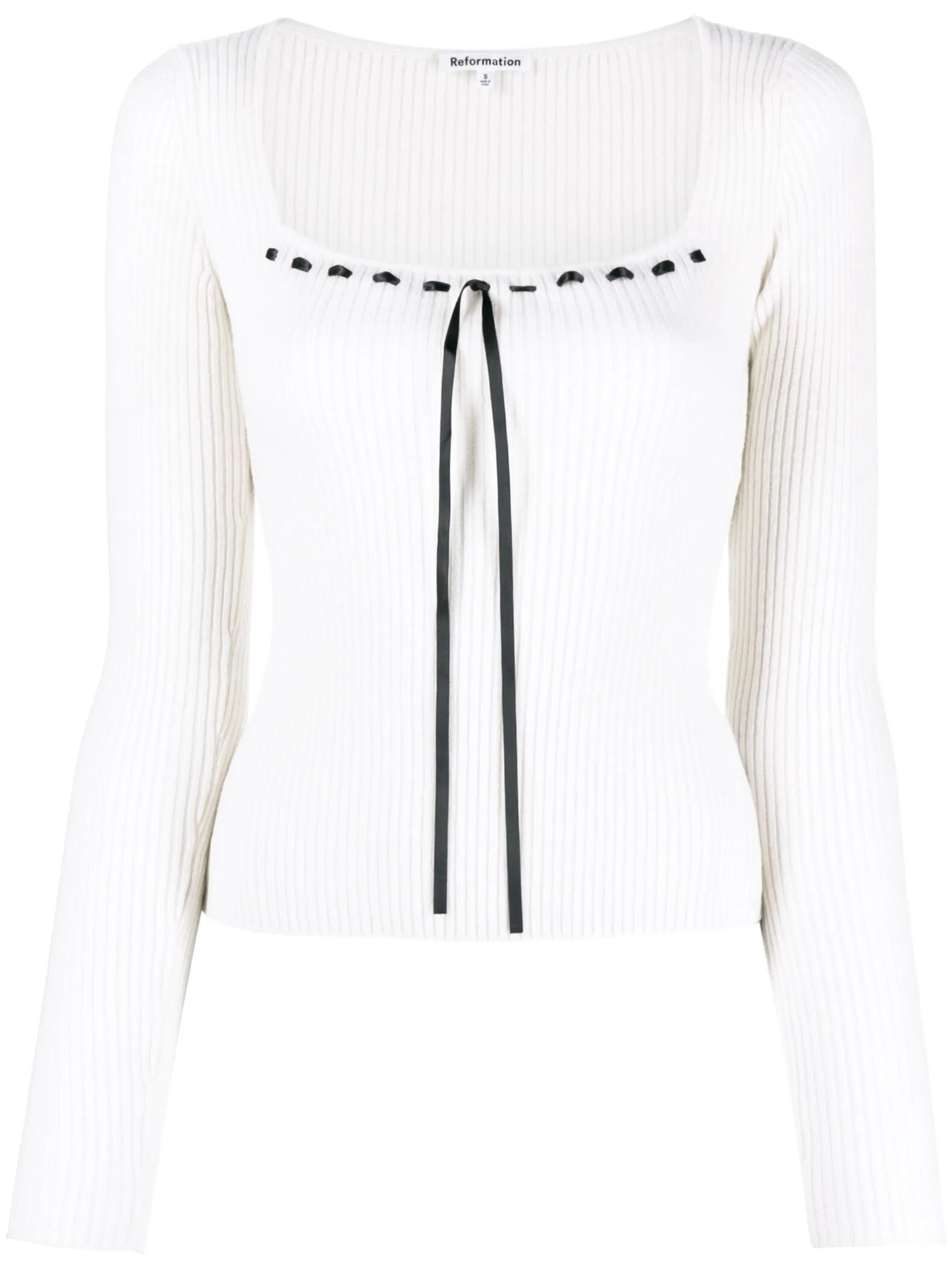 Kameron lace-up cashmere jumper