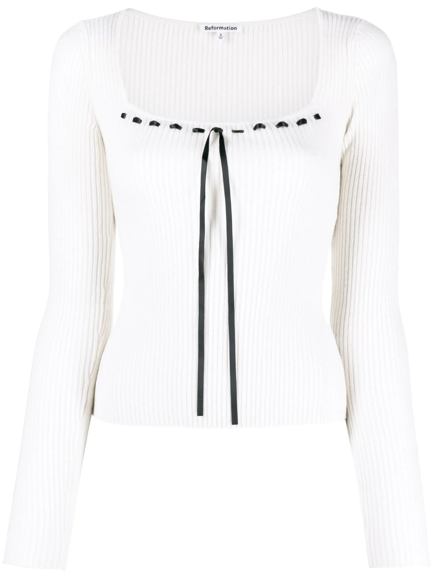 Kameron lace-up cashmere jumper