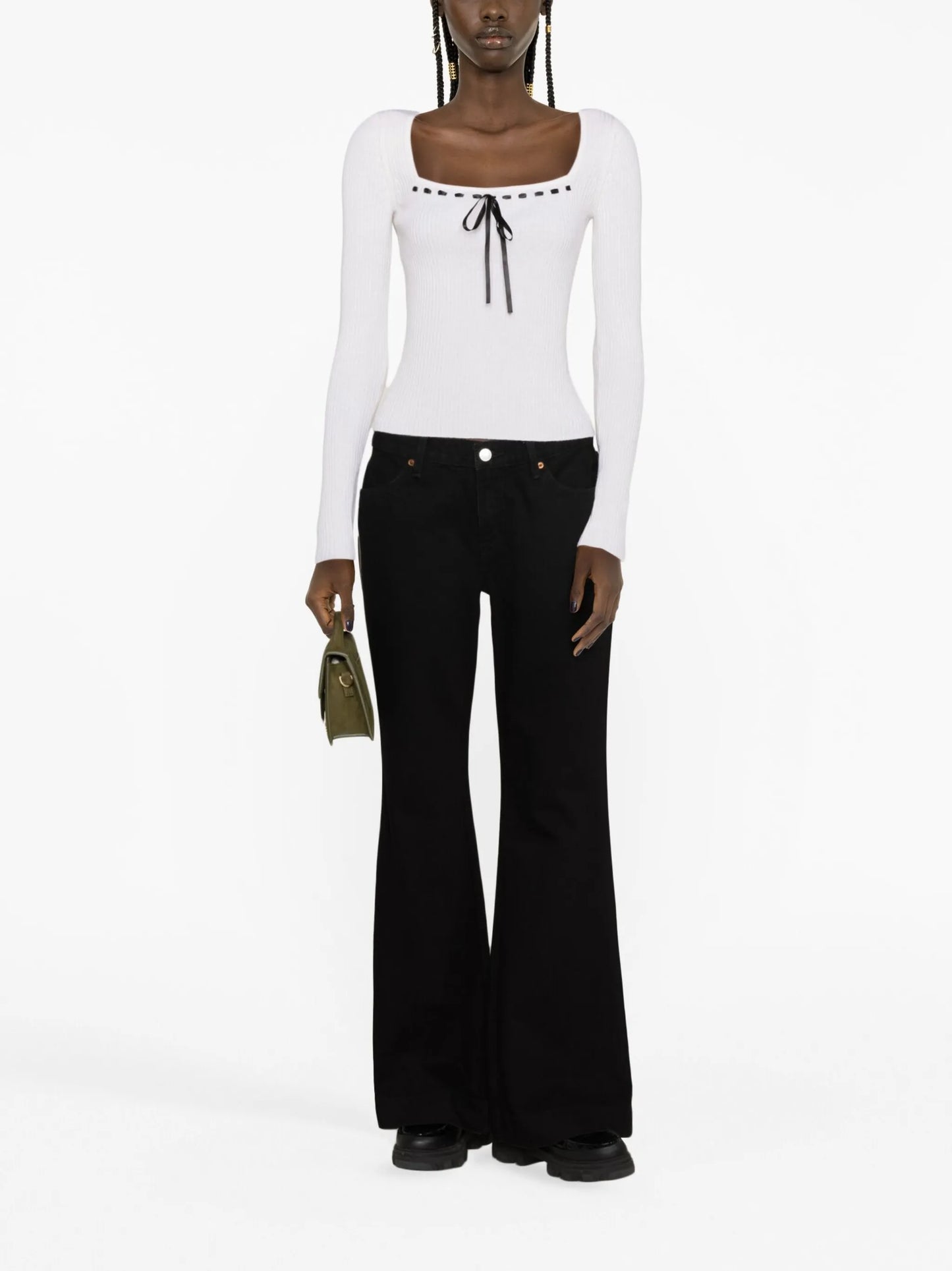 Kameron lace-up cashmere jumper