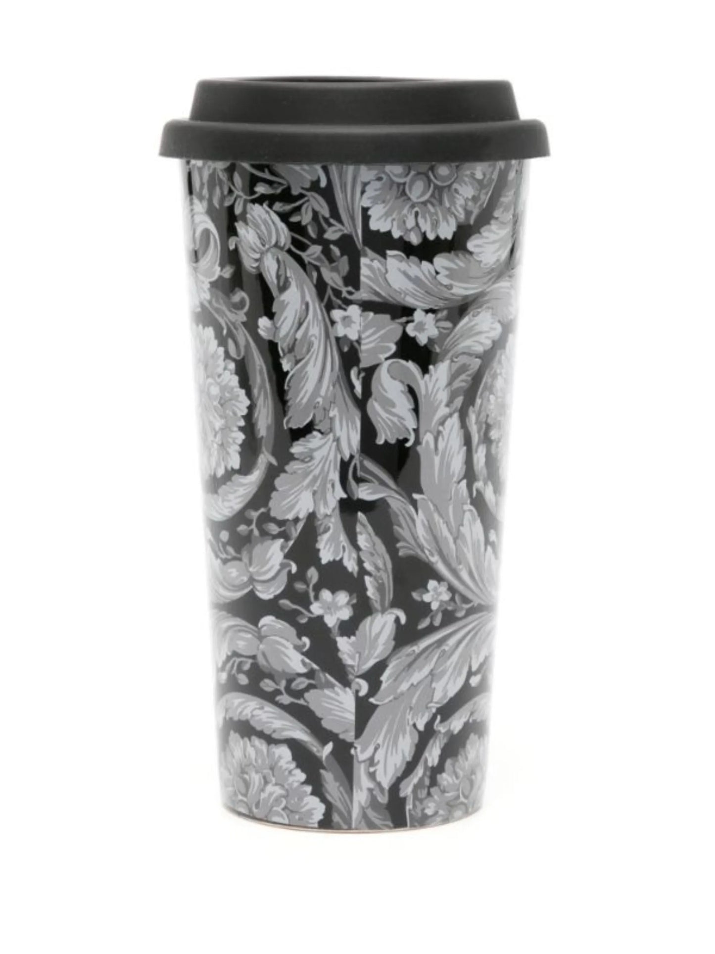 Barocco-print ceramic travel mug