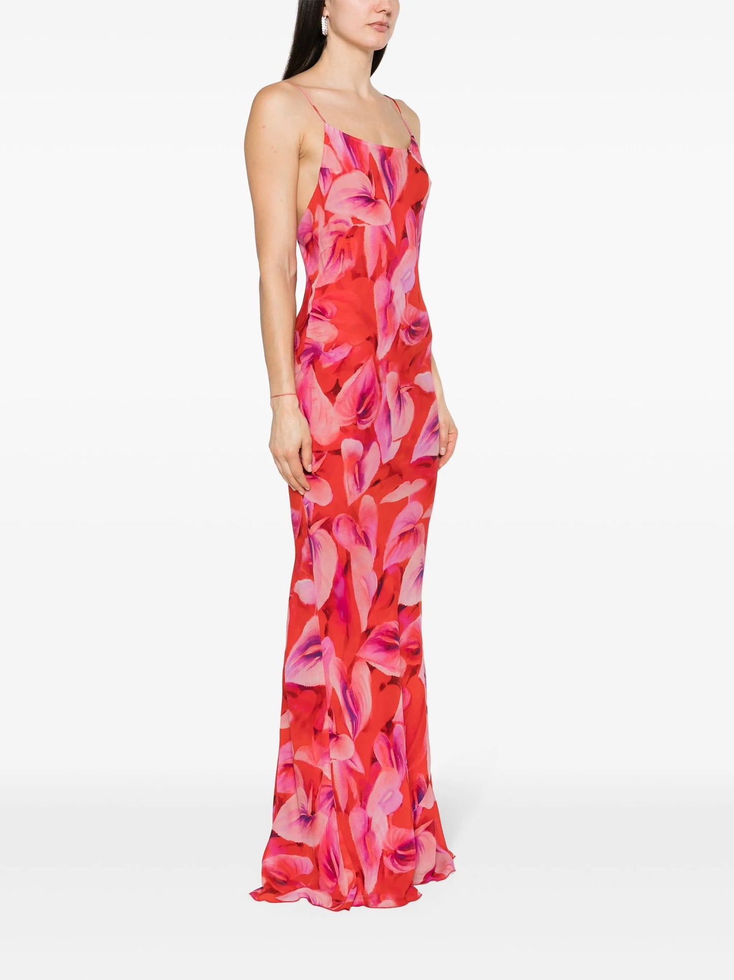 Ninfea floral-print slip dress
