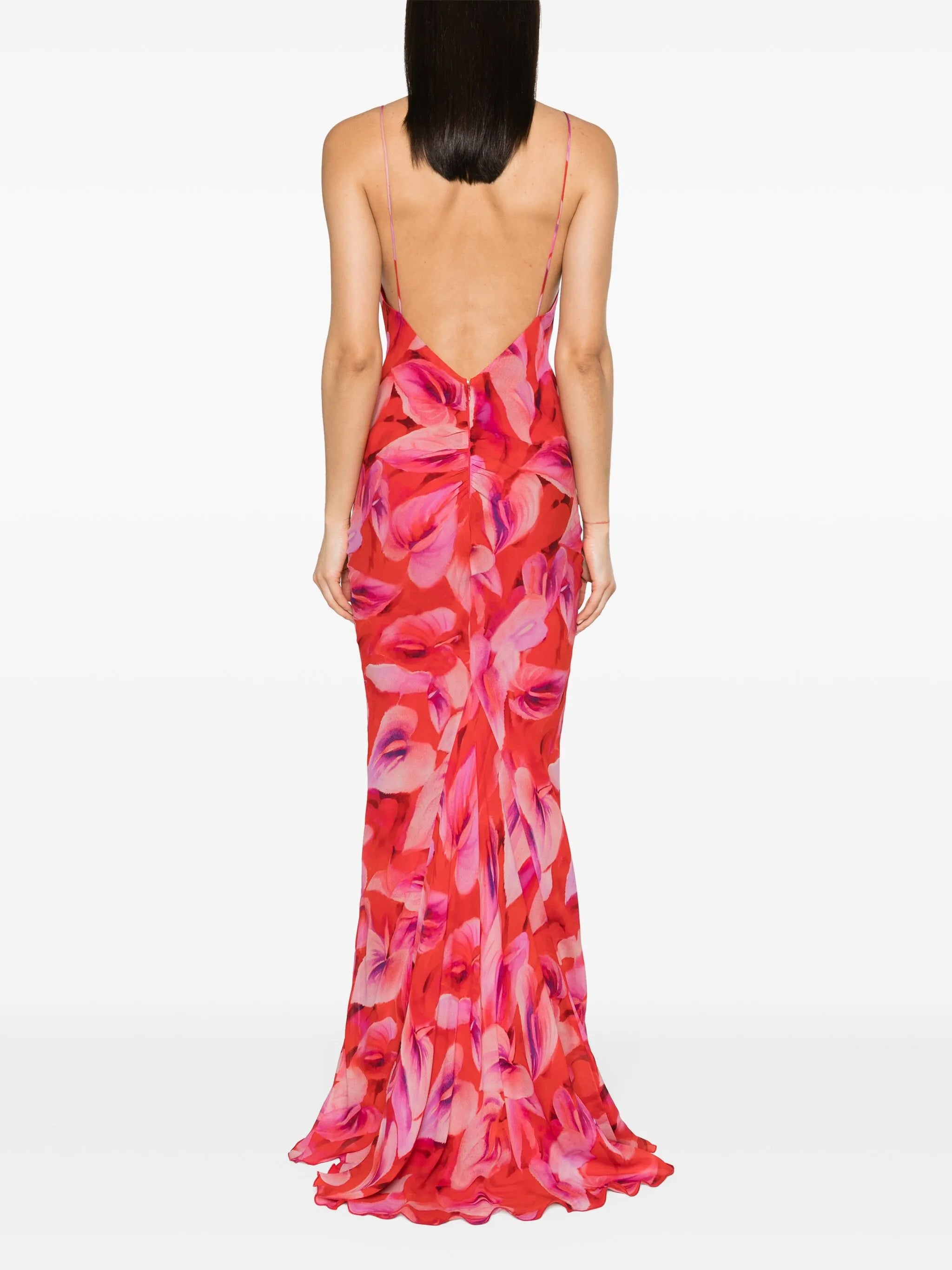 Ninfea floral-print slip dress