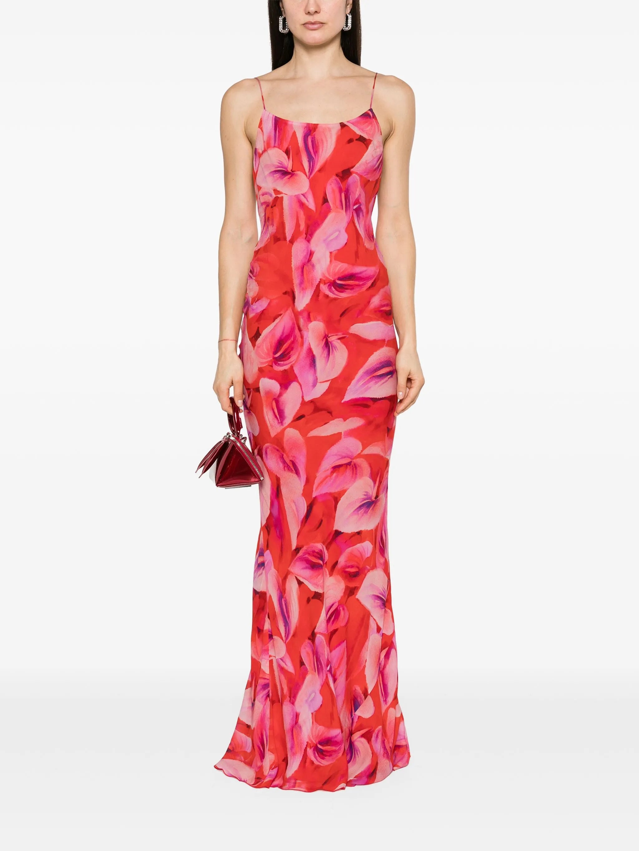 Ninfea floral-print slip dress