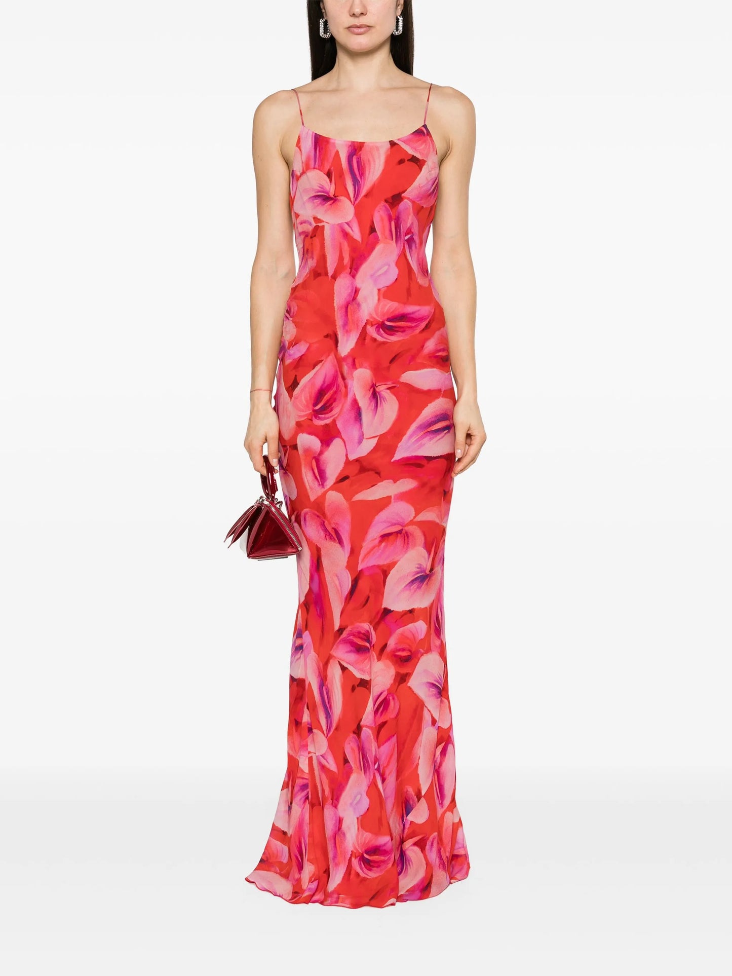 Ninfea floral-print slip dress