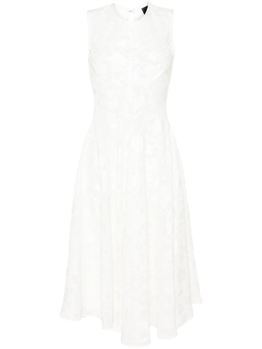Chris floral-jacquard dress