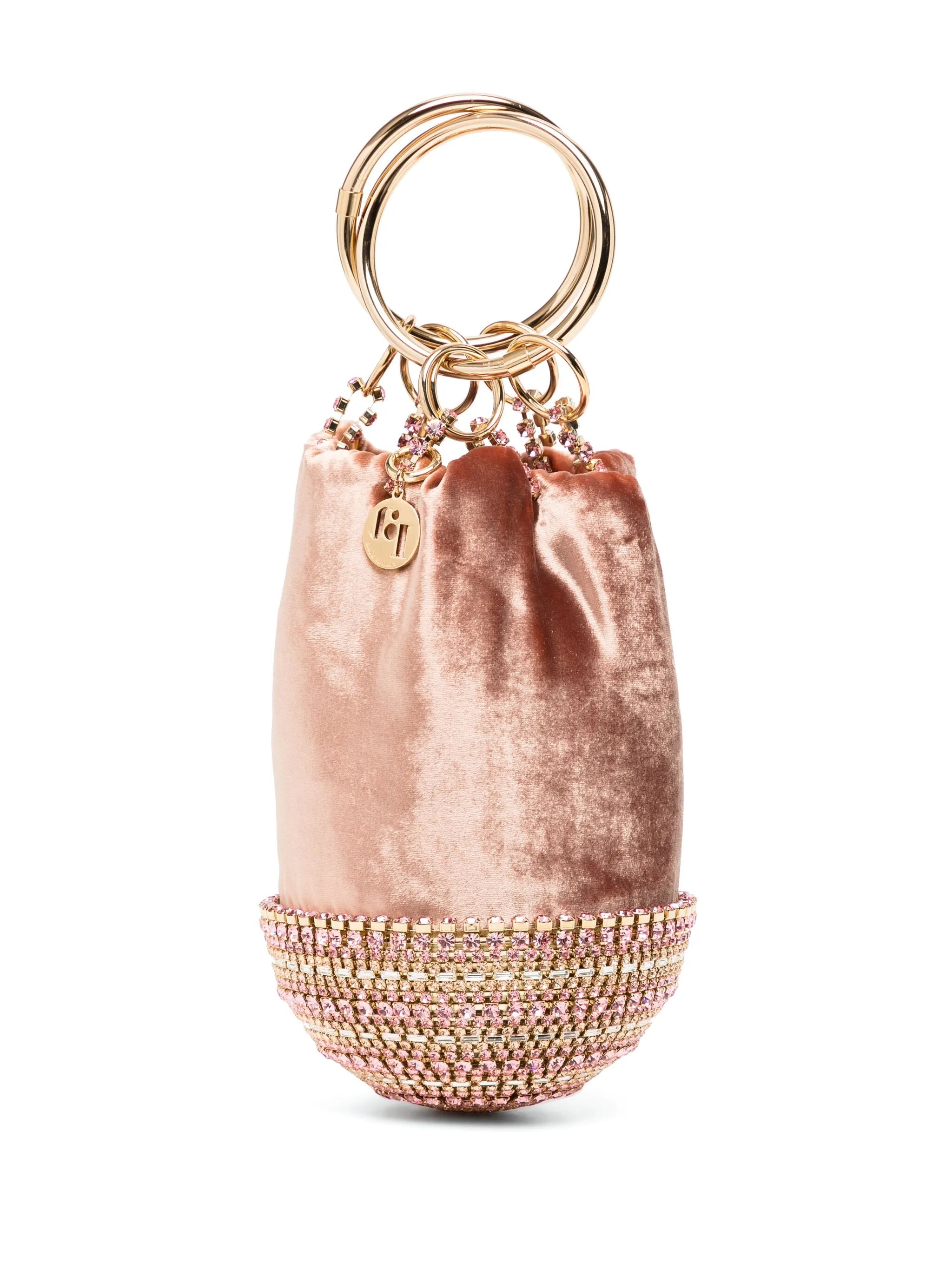 Ghizlan velvet-effect mini bag