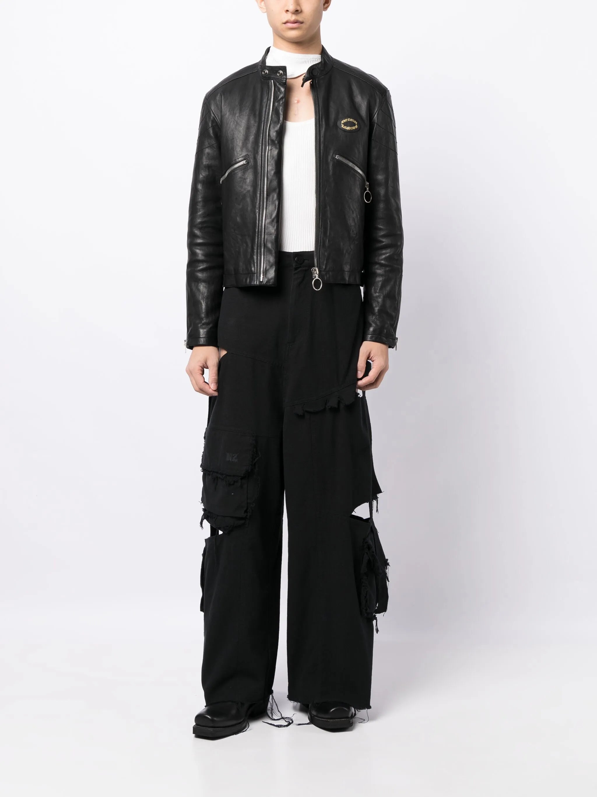 cut-out cargo jeans
