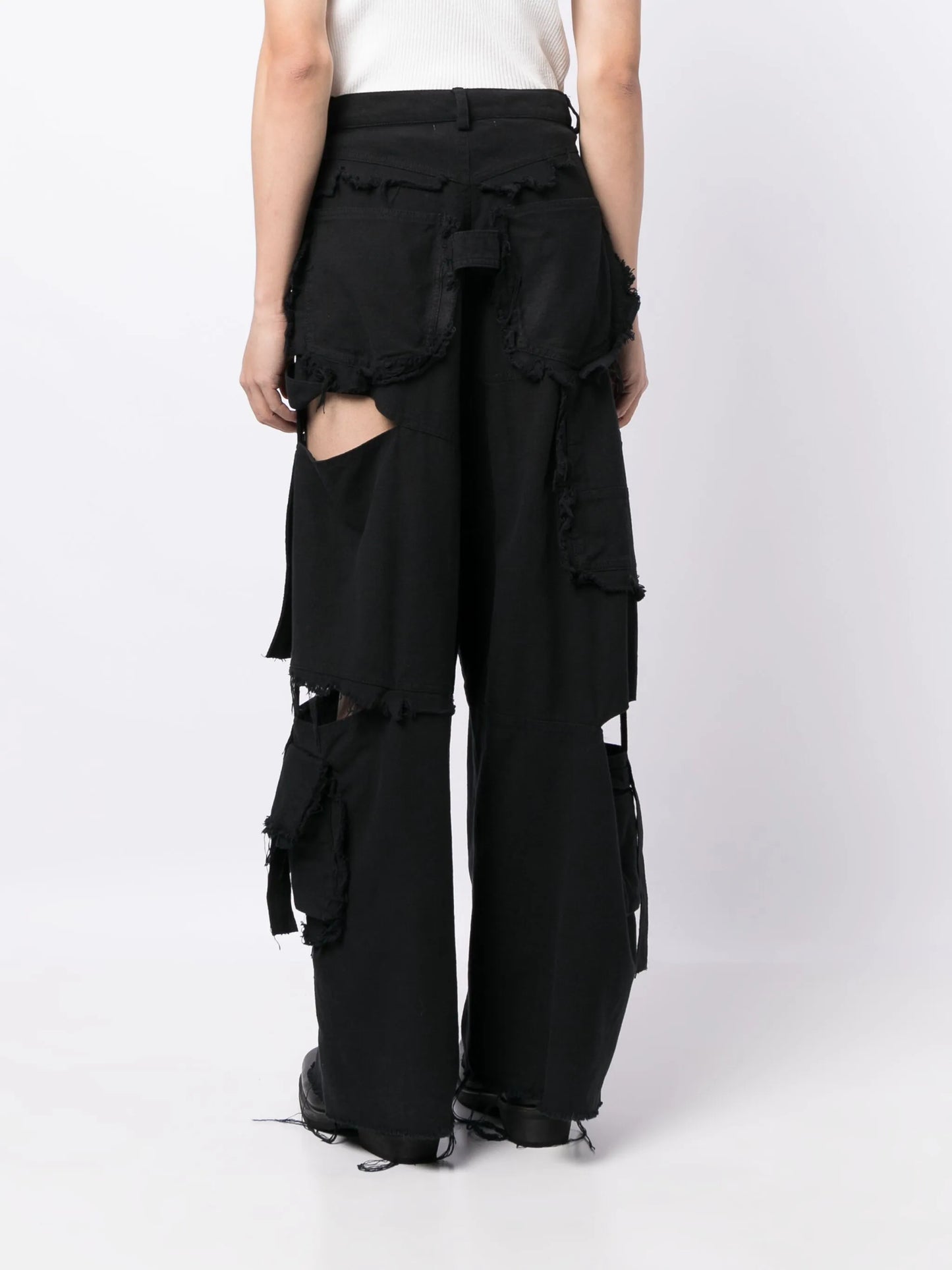 cut-out cargo jeans