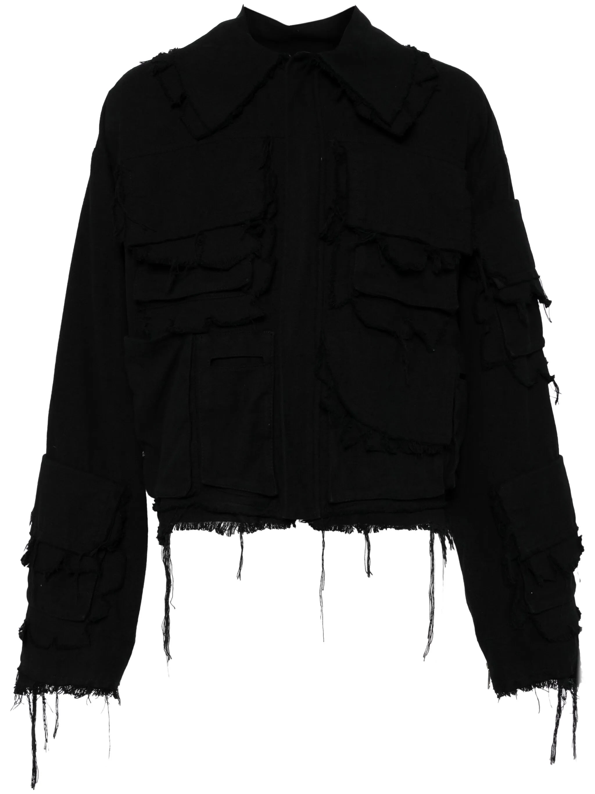 distressed cotton jacket