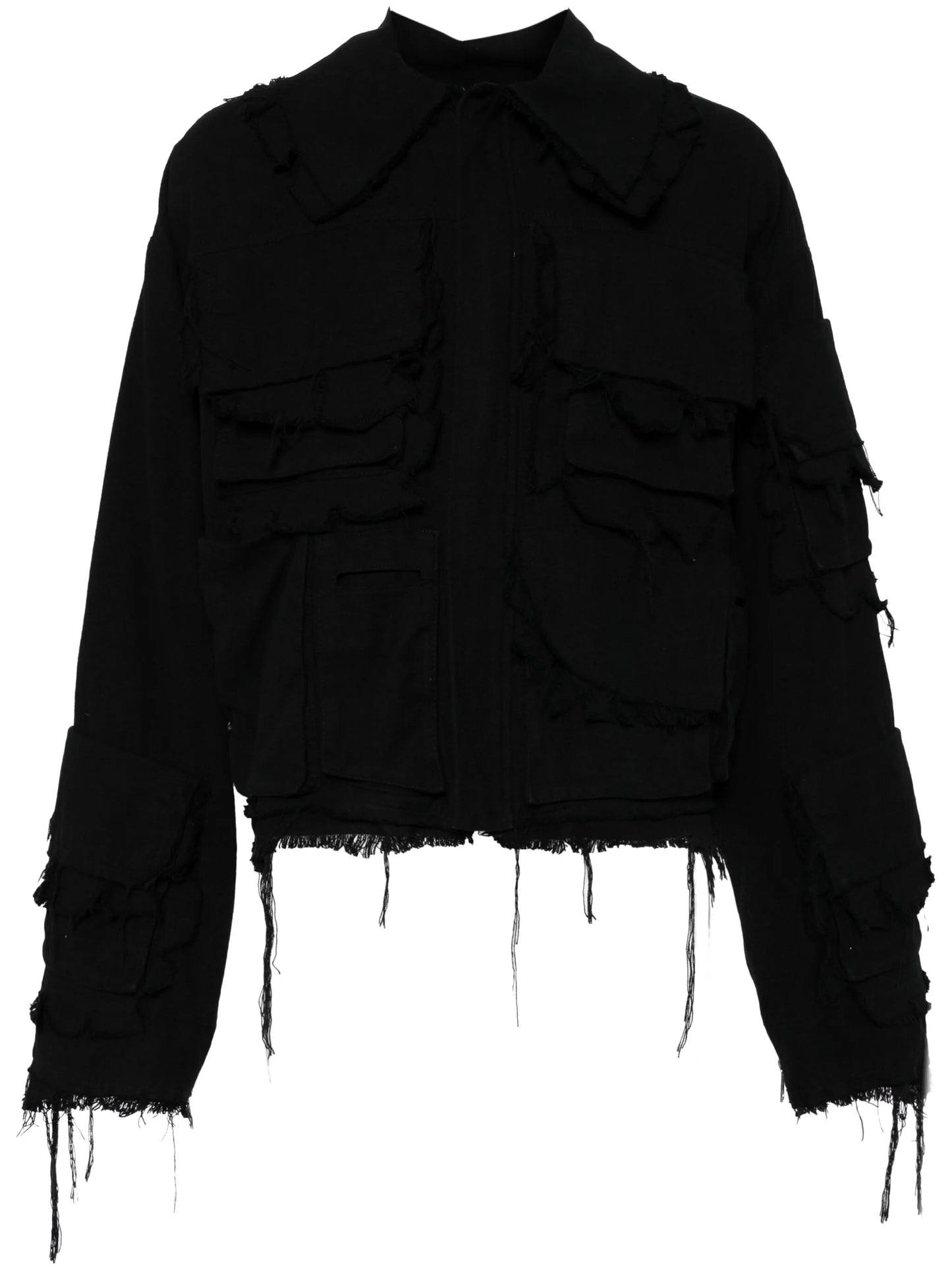 distressed cotton jacket